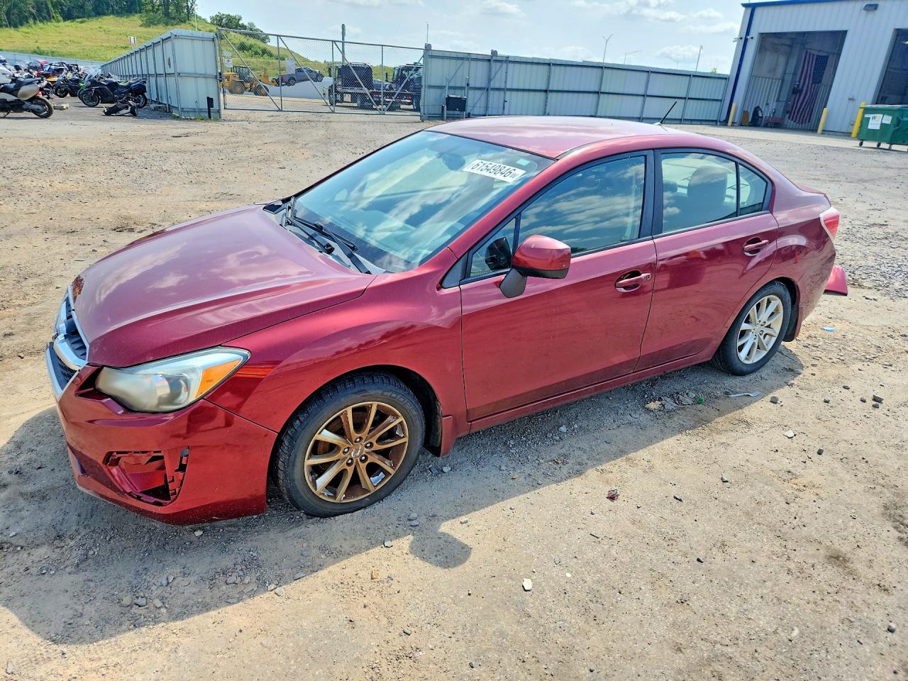 2013 Subaru Impreza Premium Red vin: JF1GJAC64DH002185