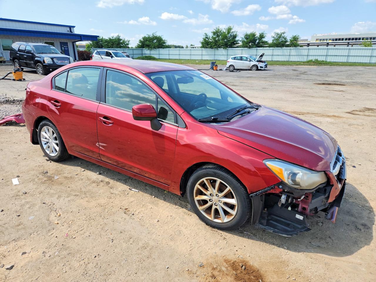 2013 Subaru Impreza Premium Red vin: JF1GJAC64DH002185
