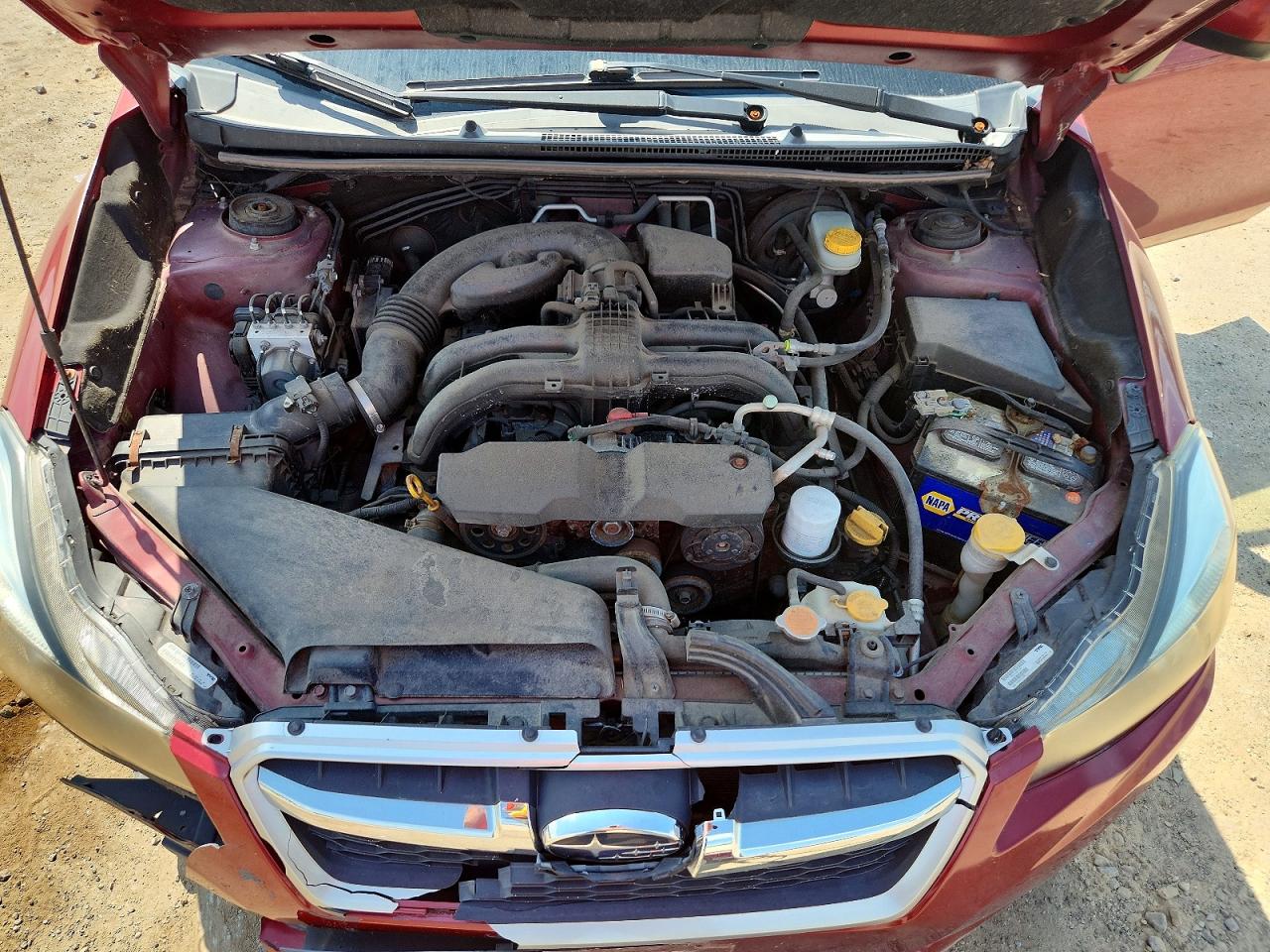 2013 Subaru Impreza Premium Red vin: JF1GJAC64DH002185