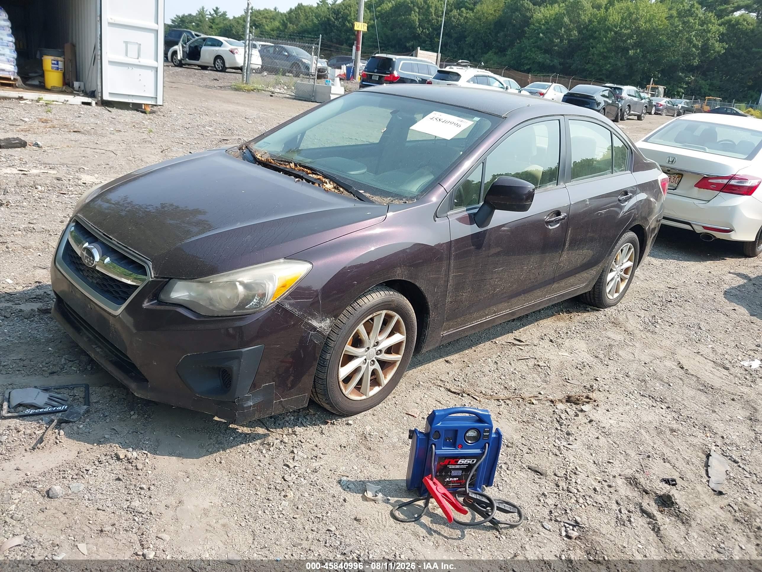 2013 Subaru Impreza 2.0i Premium Maroon vin: JF1GJAC64DH018077