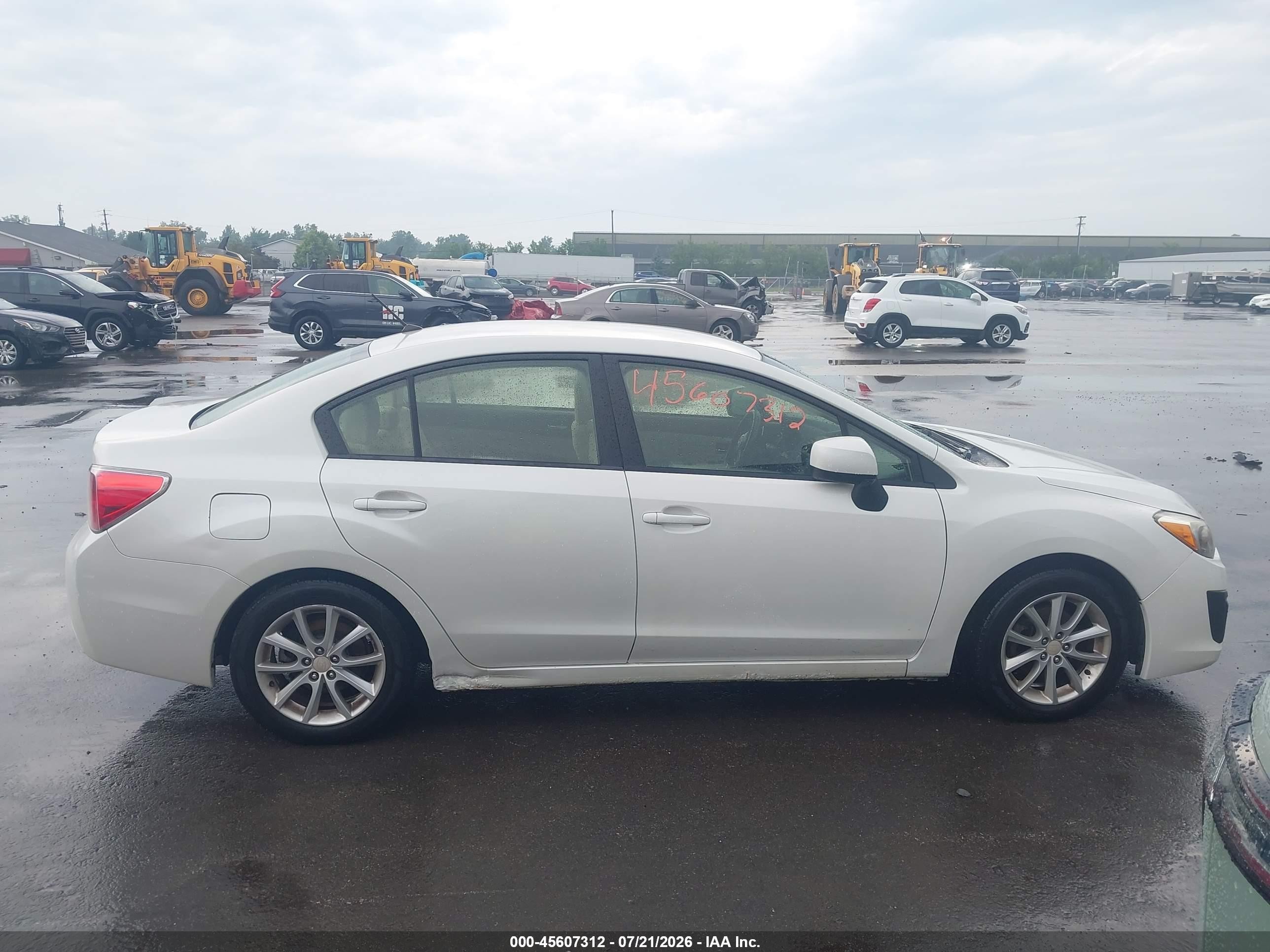 2013 Subaru Impreza 2.0i Premium White vin: JF1GJAC64DH028530