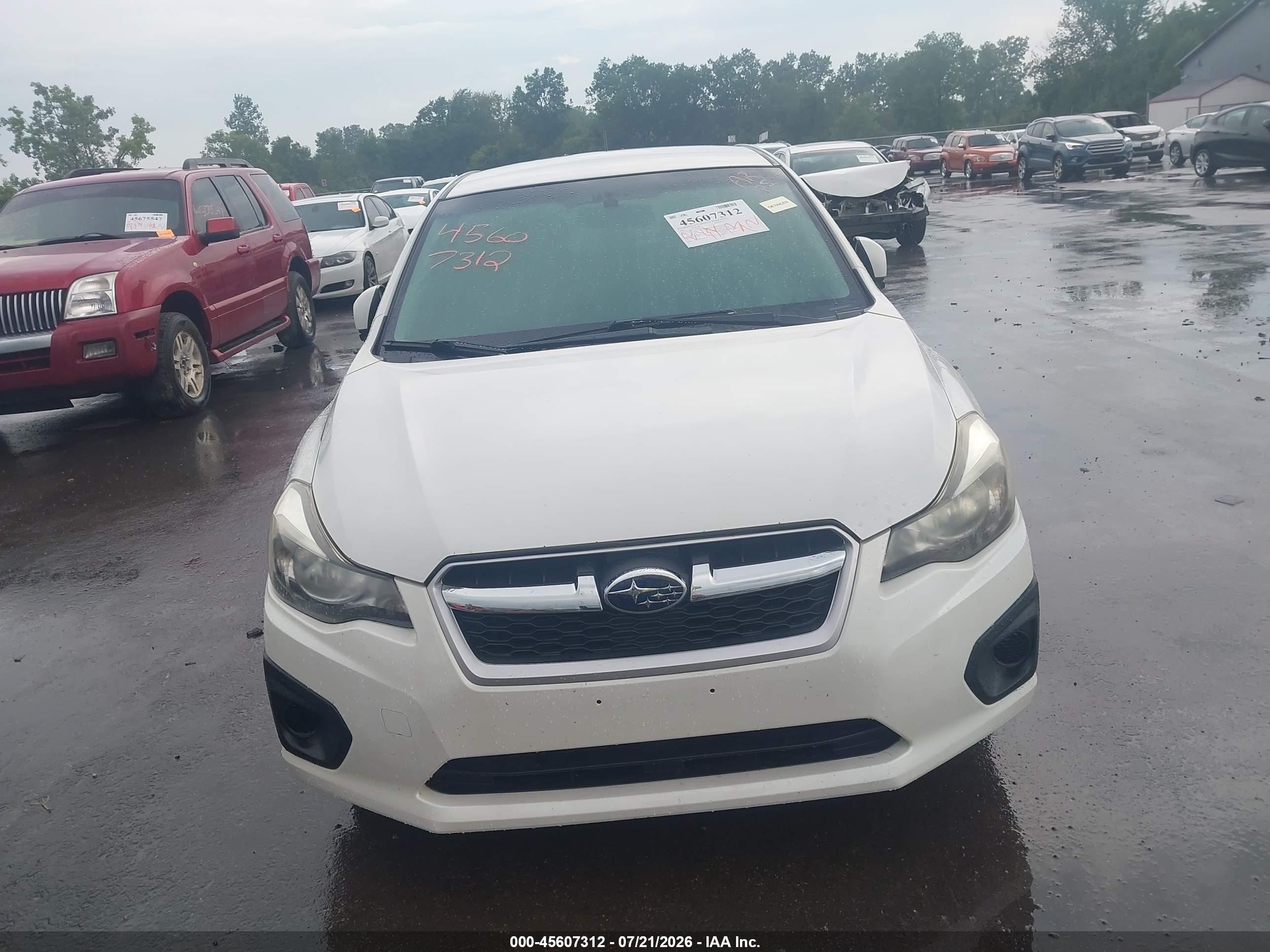 2013 Subaru Impreza 2.0i Premium White vin: JF1GJAC64DH028530