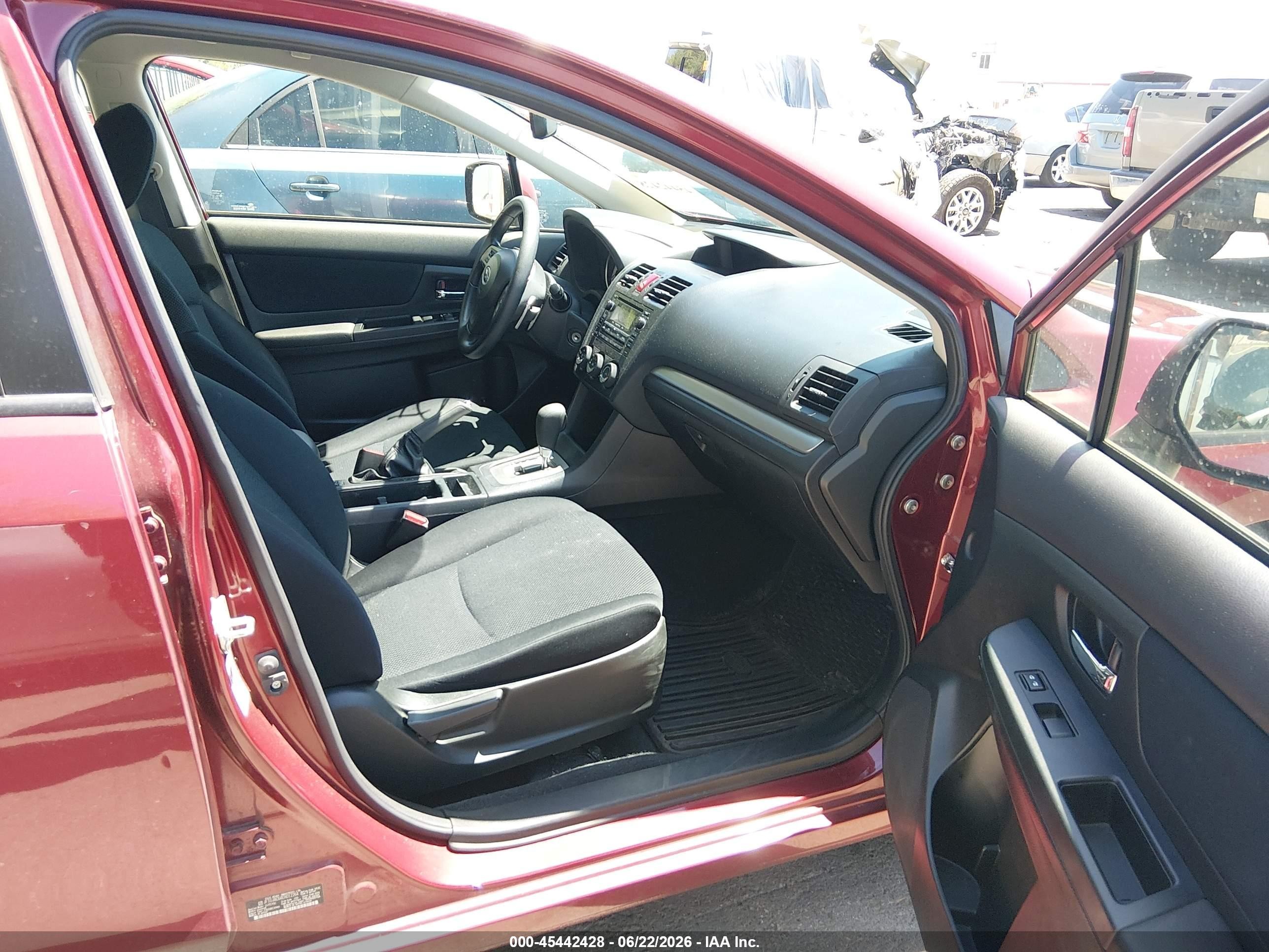 2014 Subaru Impreza 2.0i Premium Burgundy vin: JF1GJAC64EH012264