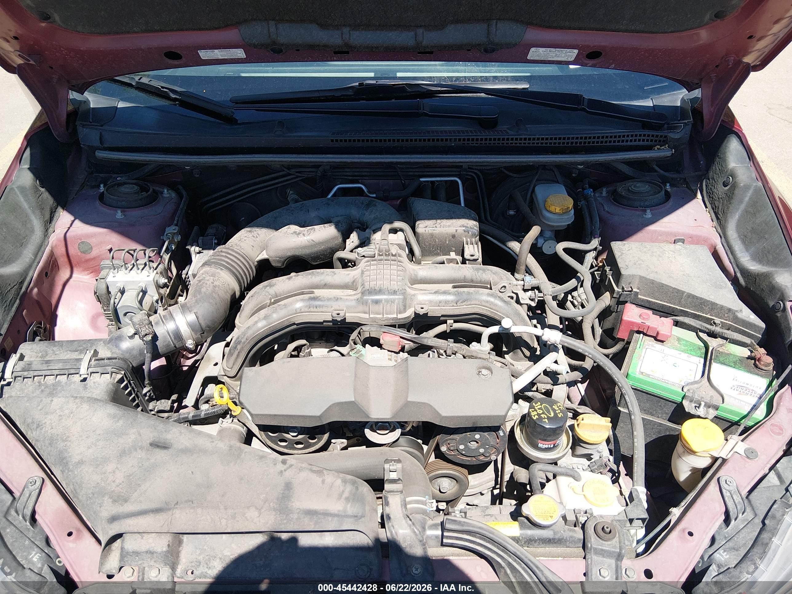 2014 Subaru Impreza 2.0i Premium Burgundy vin: JF1GJAC64EH012264