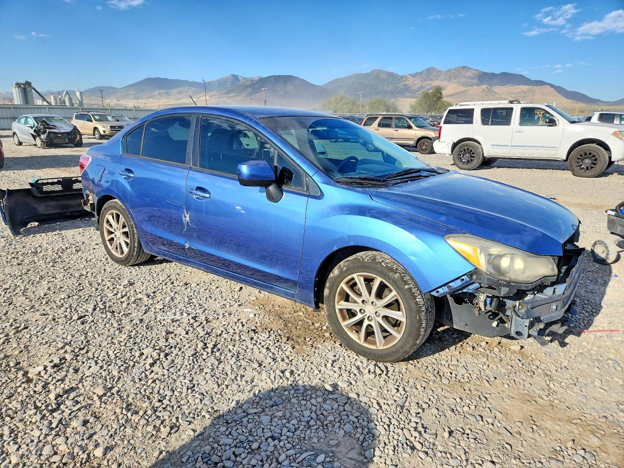 2014 Subaru Impreza Premium Синий vin: JF1GJAC64EH020557