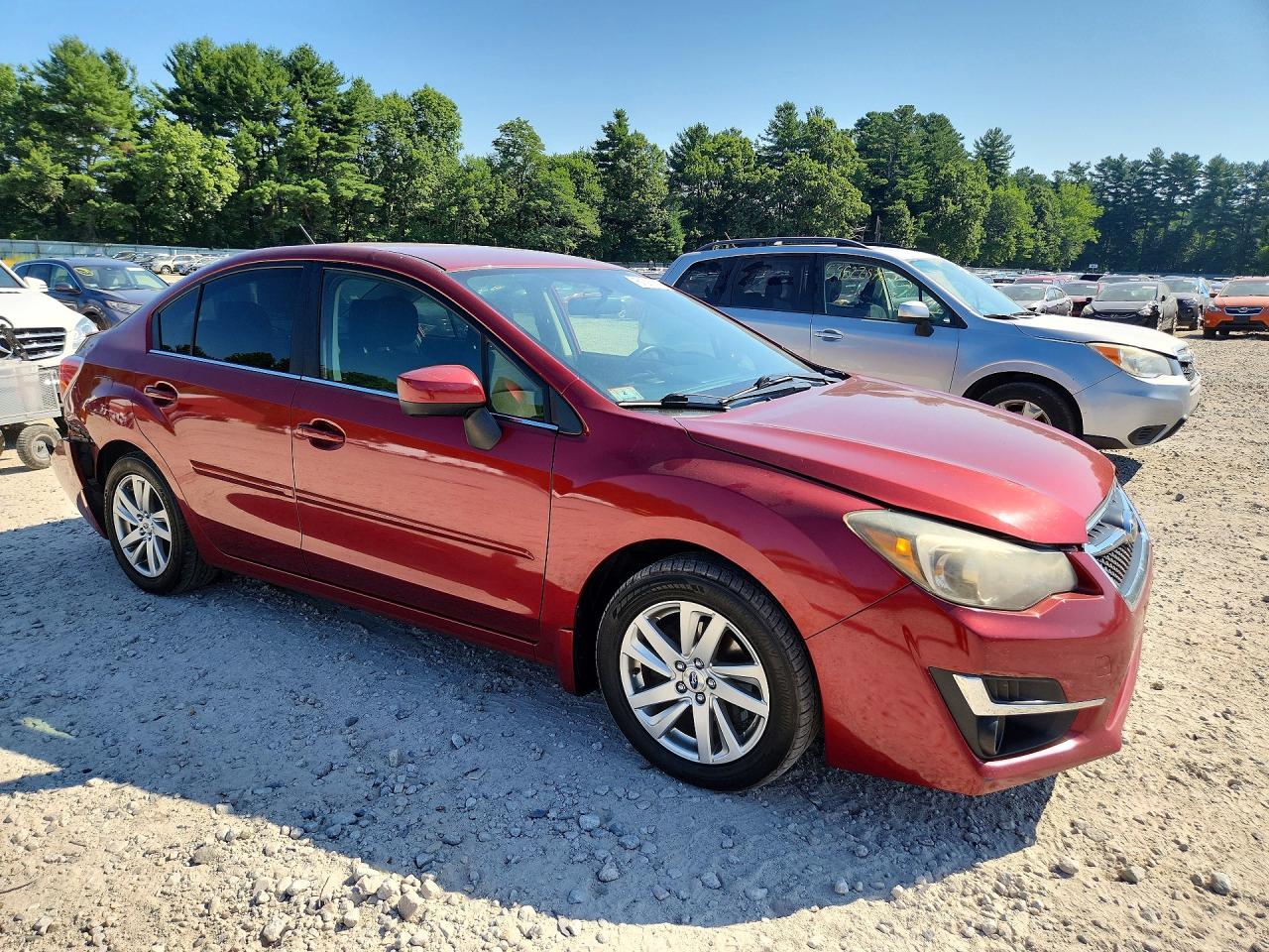 2015 Subaru Impreza Premium Red vin: JF1GJAC64FH002447