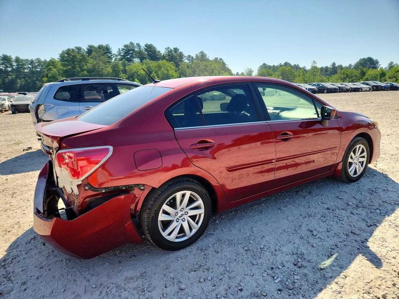 2015 Subaru Impreza Premium Red vin: JF1GJAC64FH002447