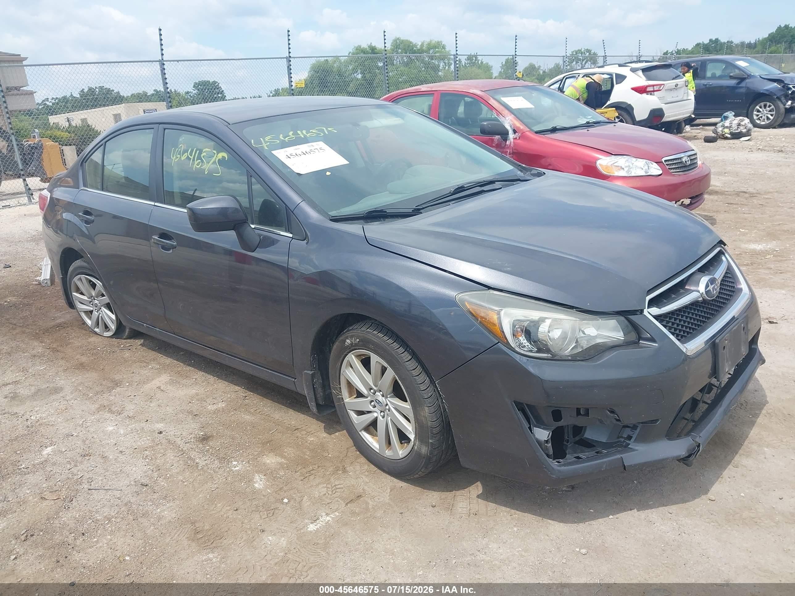 2015 Subaru Impreza 2.0i Premium Gray vin: JF1GJAC64FH009818