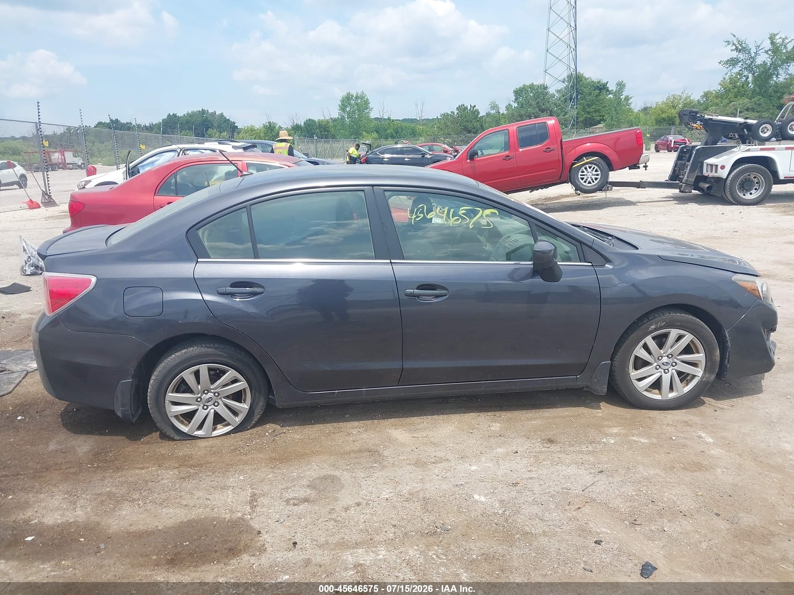 2015 Subaru Impreza 2.0i Premium Gray vin: JF1GJAC64FH009818
