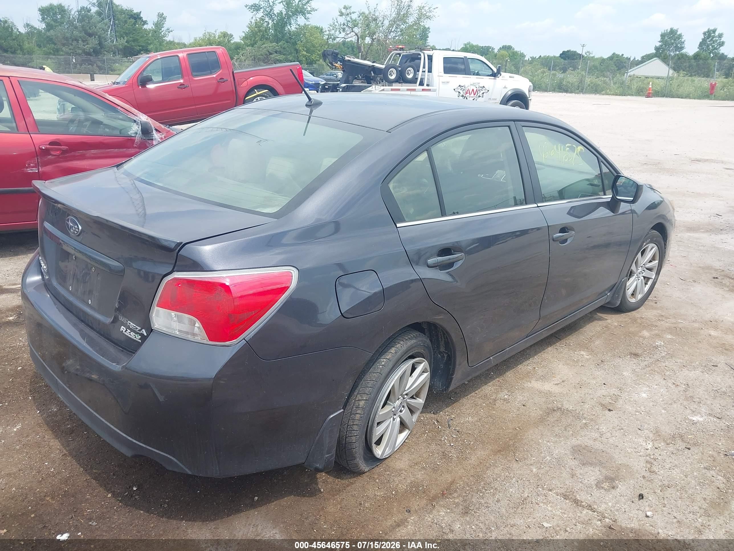 2015 Subaru Impreza 2.0i Premium Gray vin: JF1GJAC64FH009818