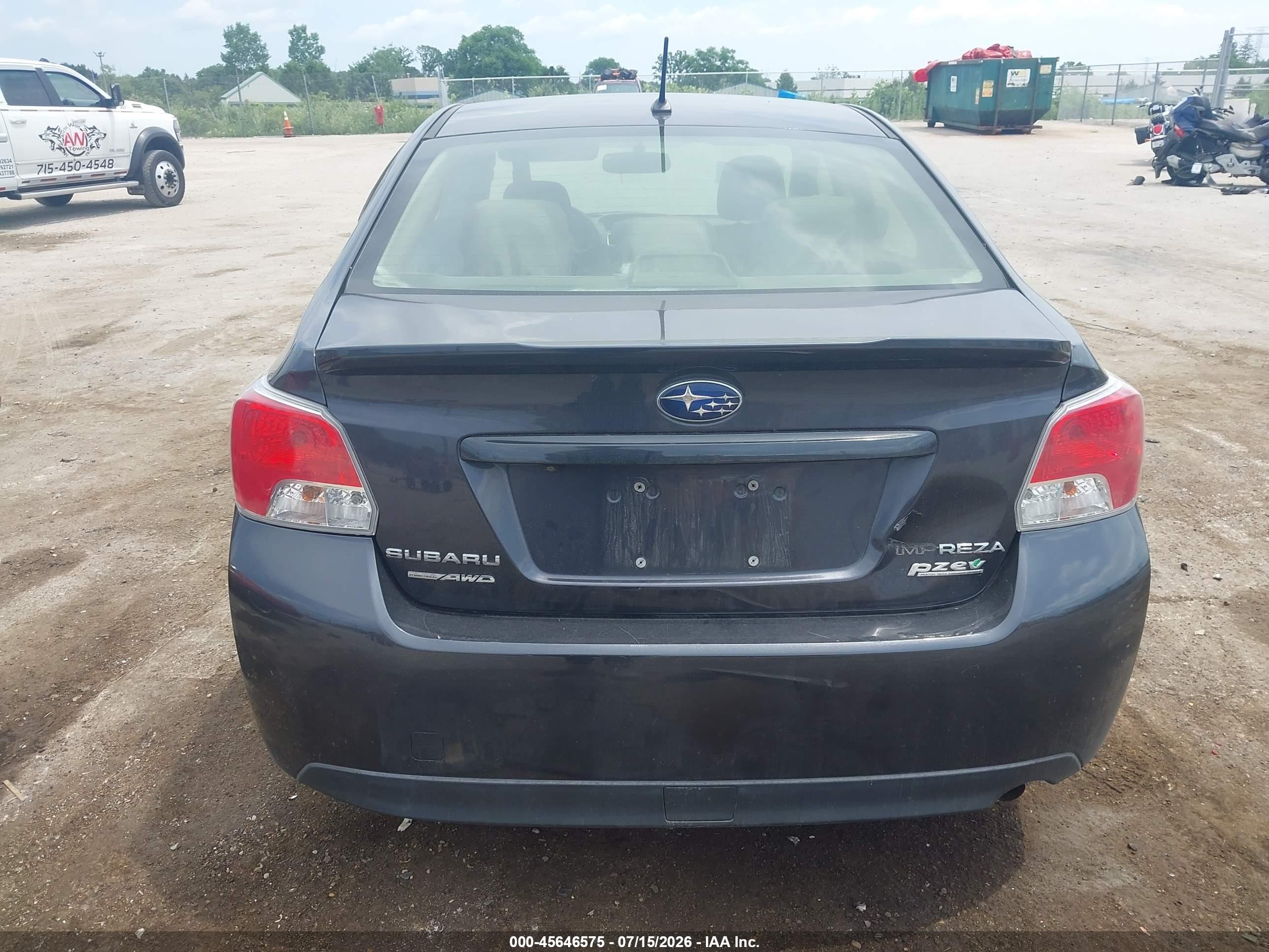 2015 Subaru Impreza 2.0i Premium Gray vin: JF1GJAC64FH009818
