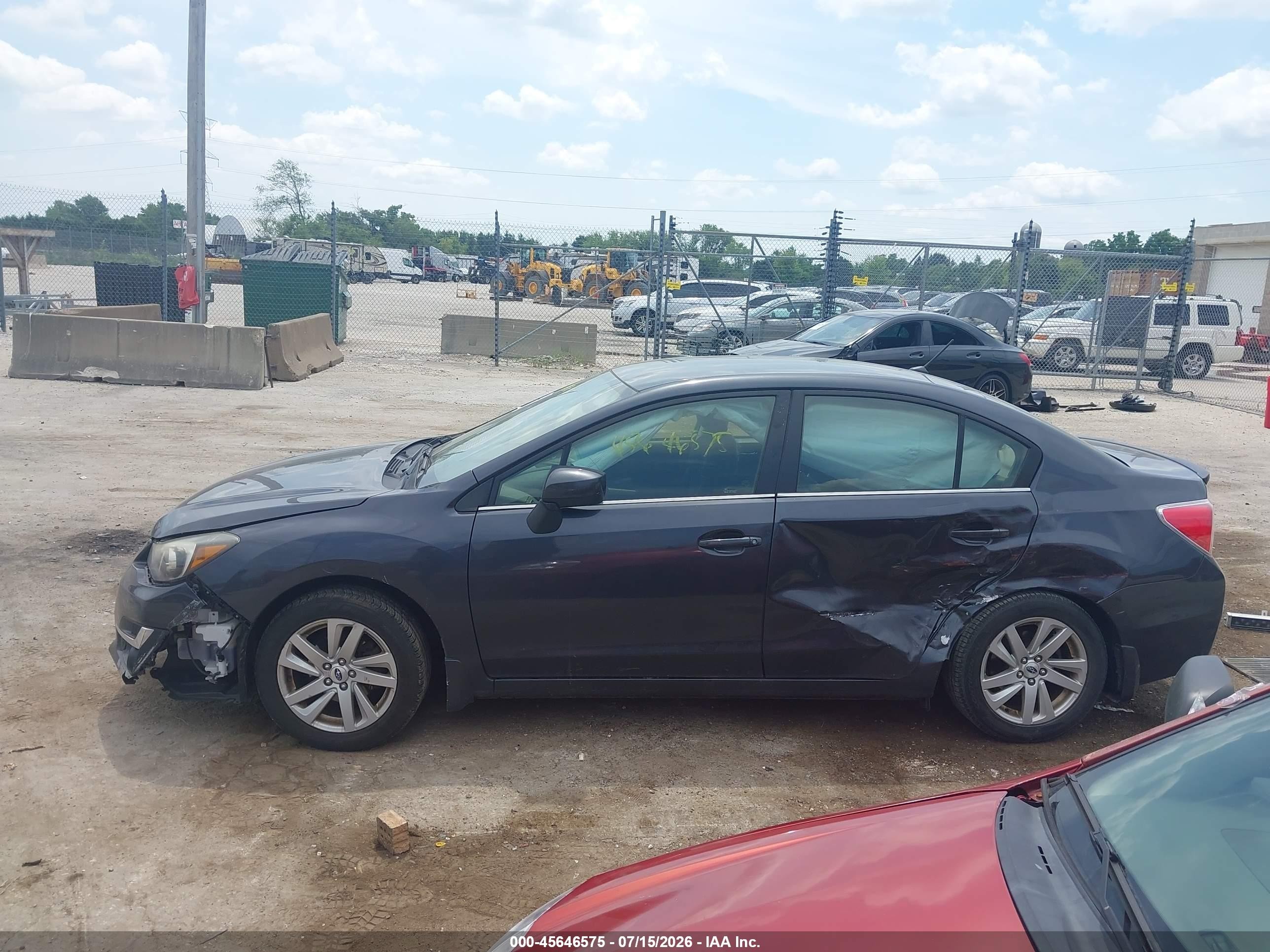 2015 Subaru Impreza 2.0i Premium Gray vin: JF1GJAC64FH009818