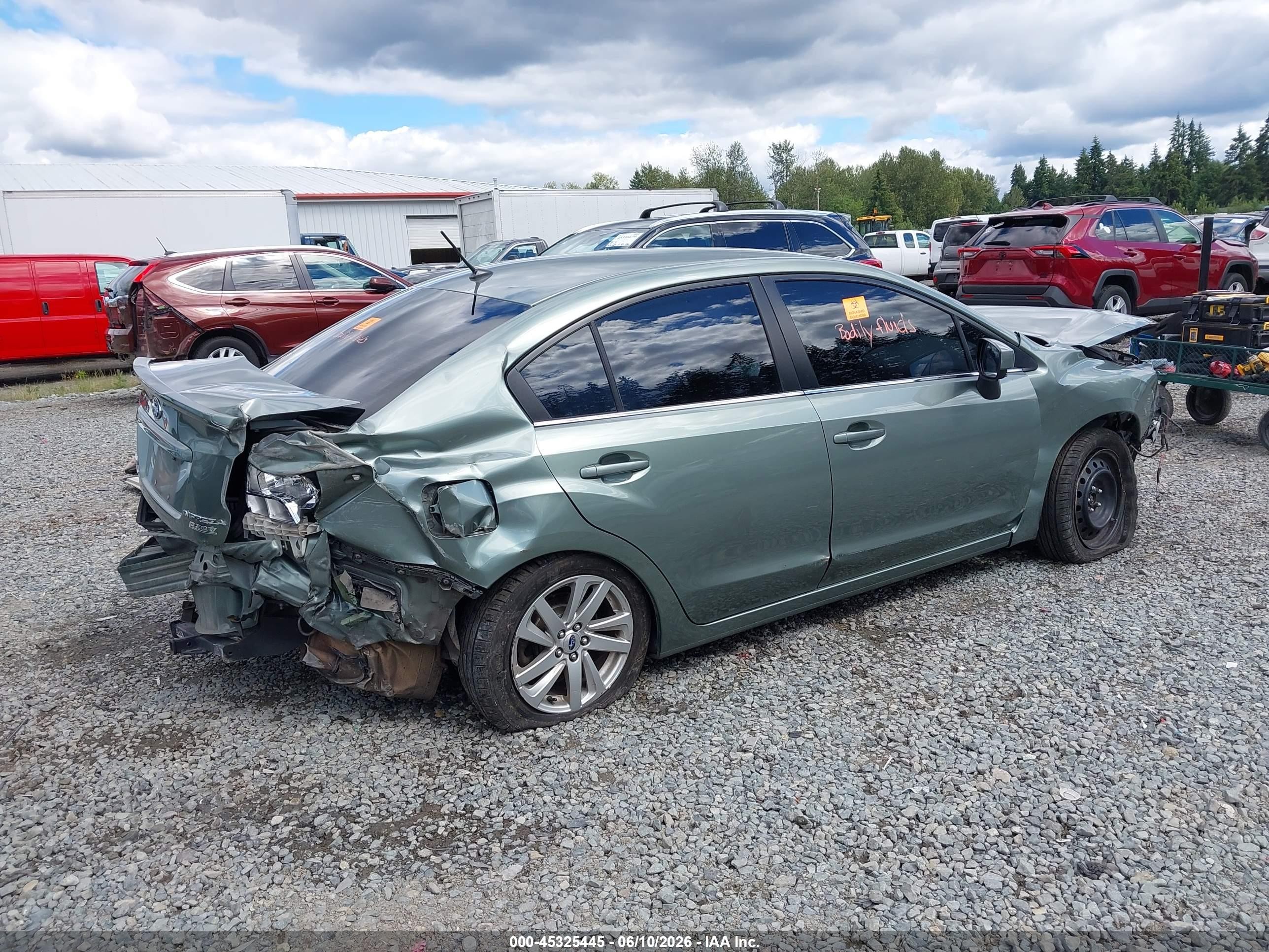 2015 Subaru Impreza 2.0i Premium Green vin: JF1GJAC64FH013271