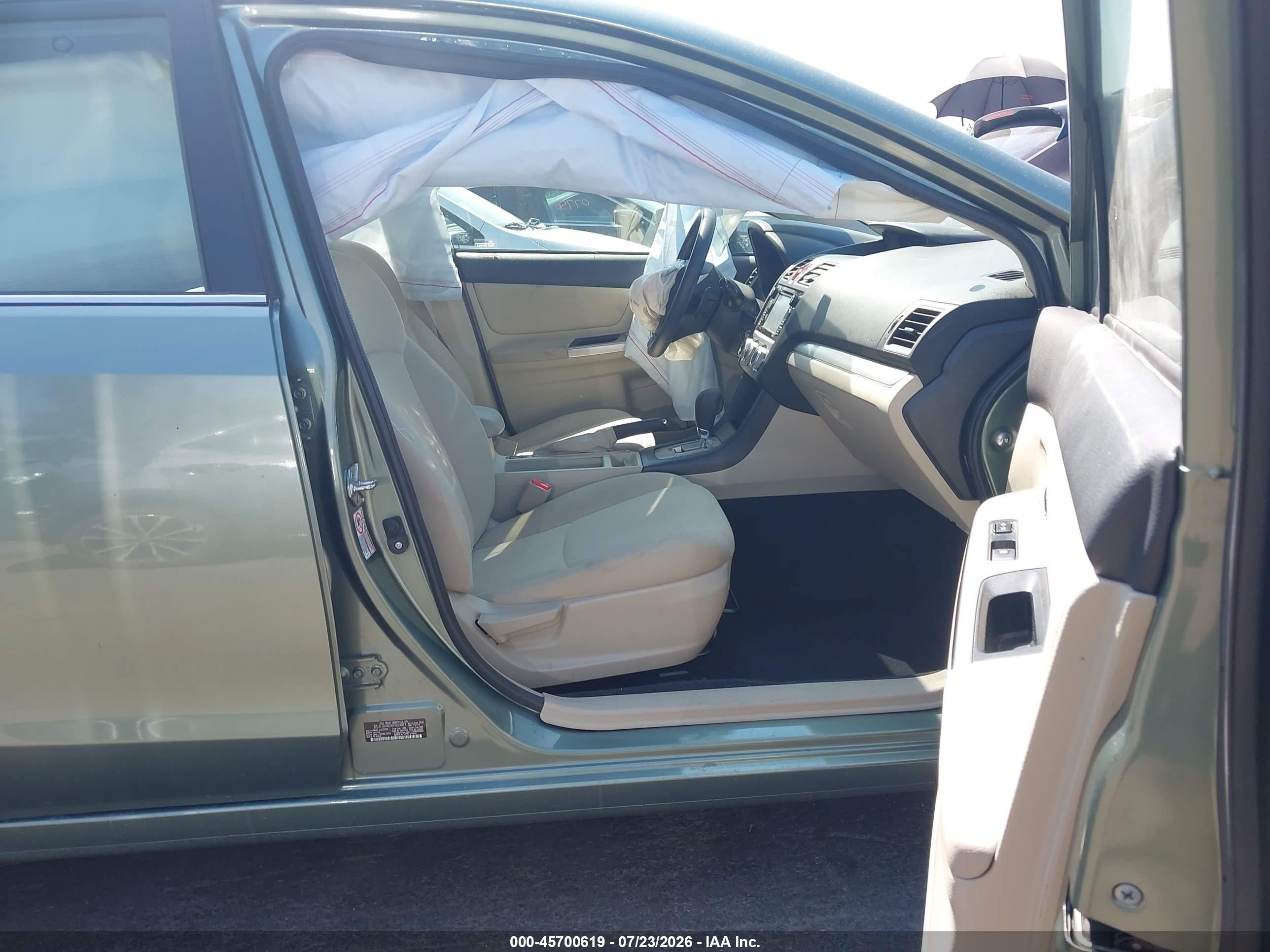 2015 Subaru Impreza 2.0i Premium Зеленый vin: JF1GJAC64FH024013