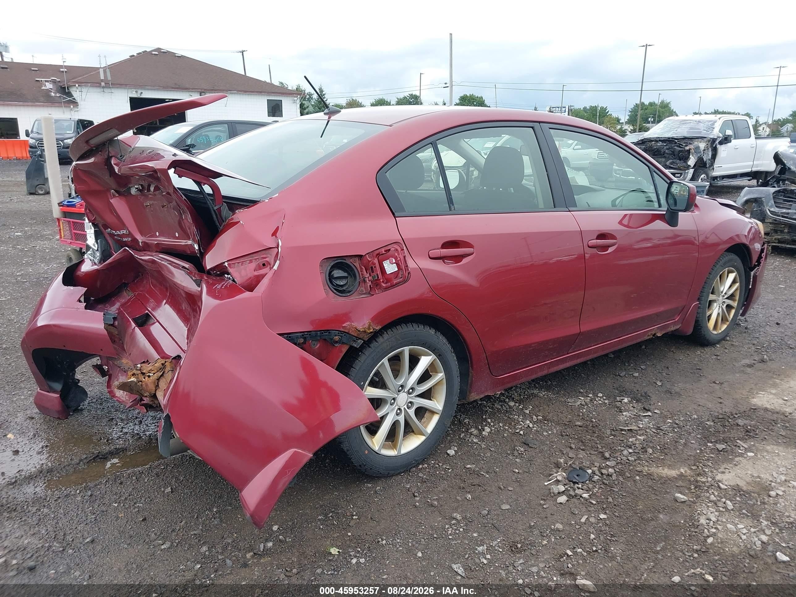2013 Subaru Impreza 2.0i Premium Red vin: JF1GJAC65DG034522