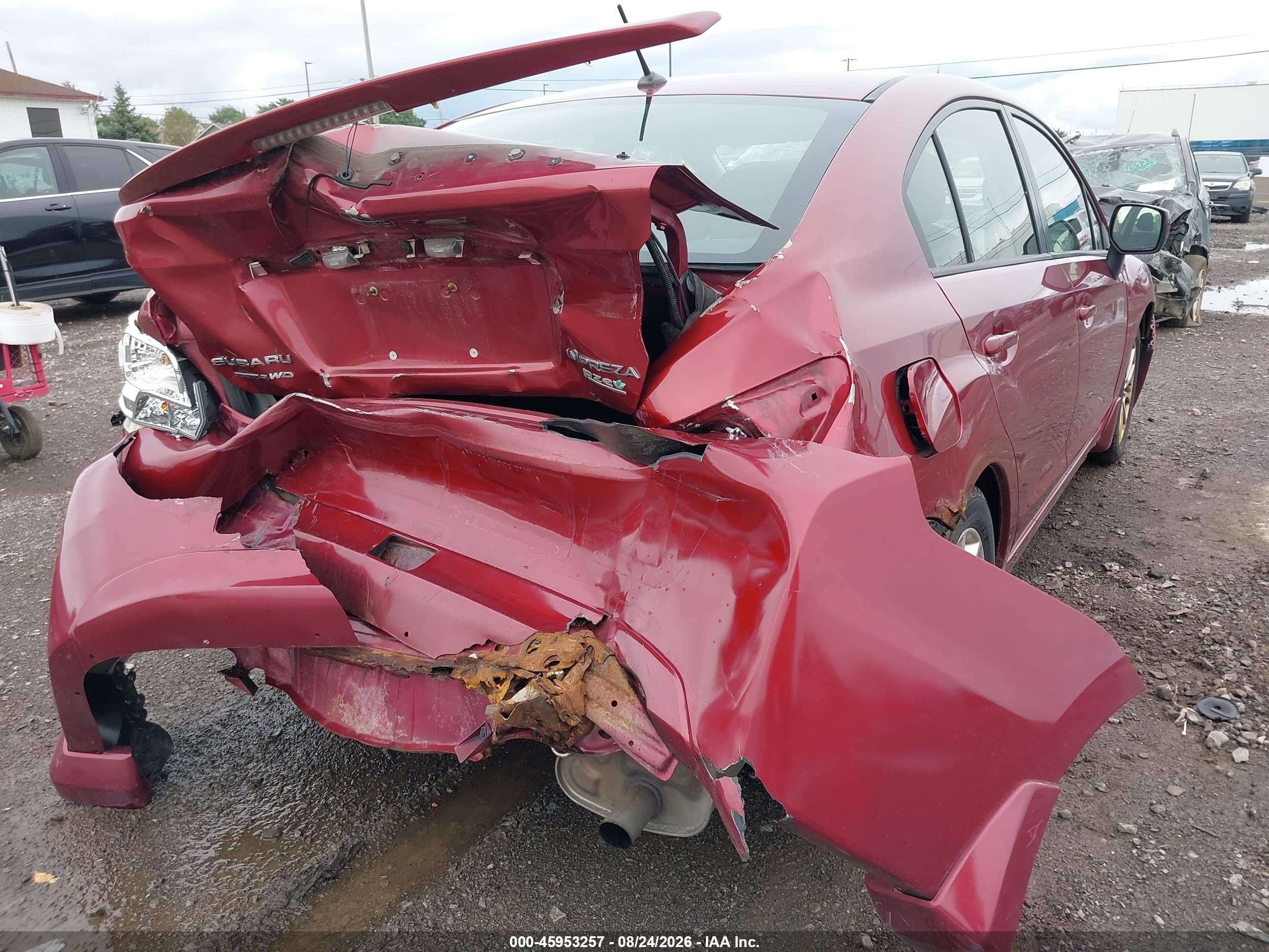 2013 Subaru Impreza 2.0i Premium Red vin: JF1GJAC65DG034522