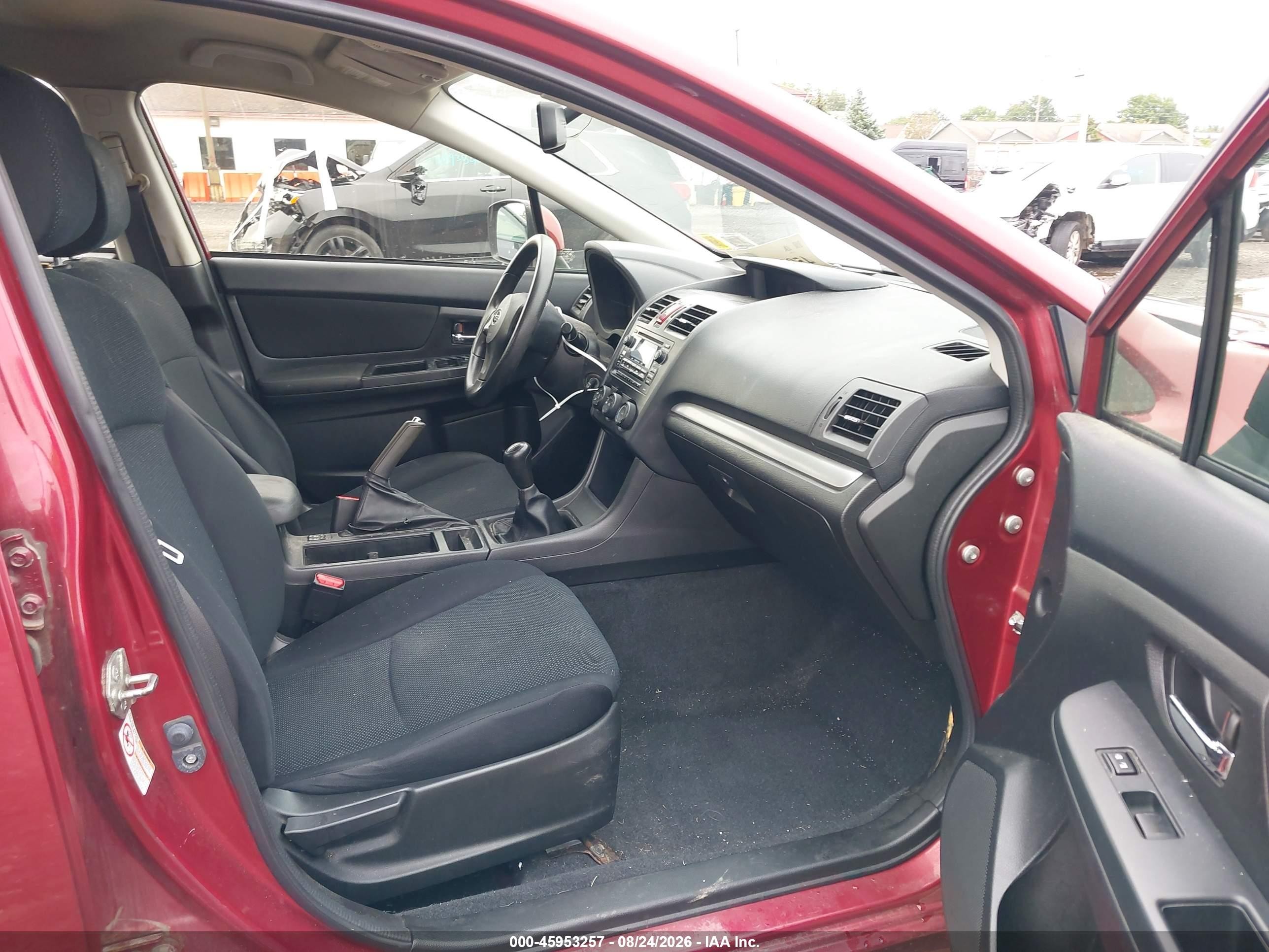 2013 Subaru Impreza 2.0i Premium Red vin: JF1GJAC65DG034522