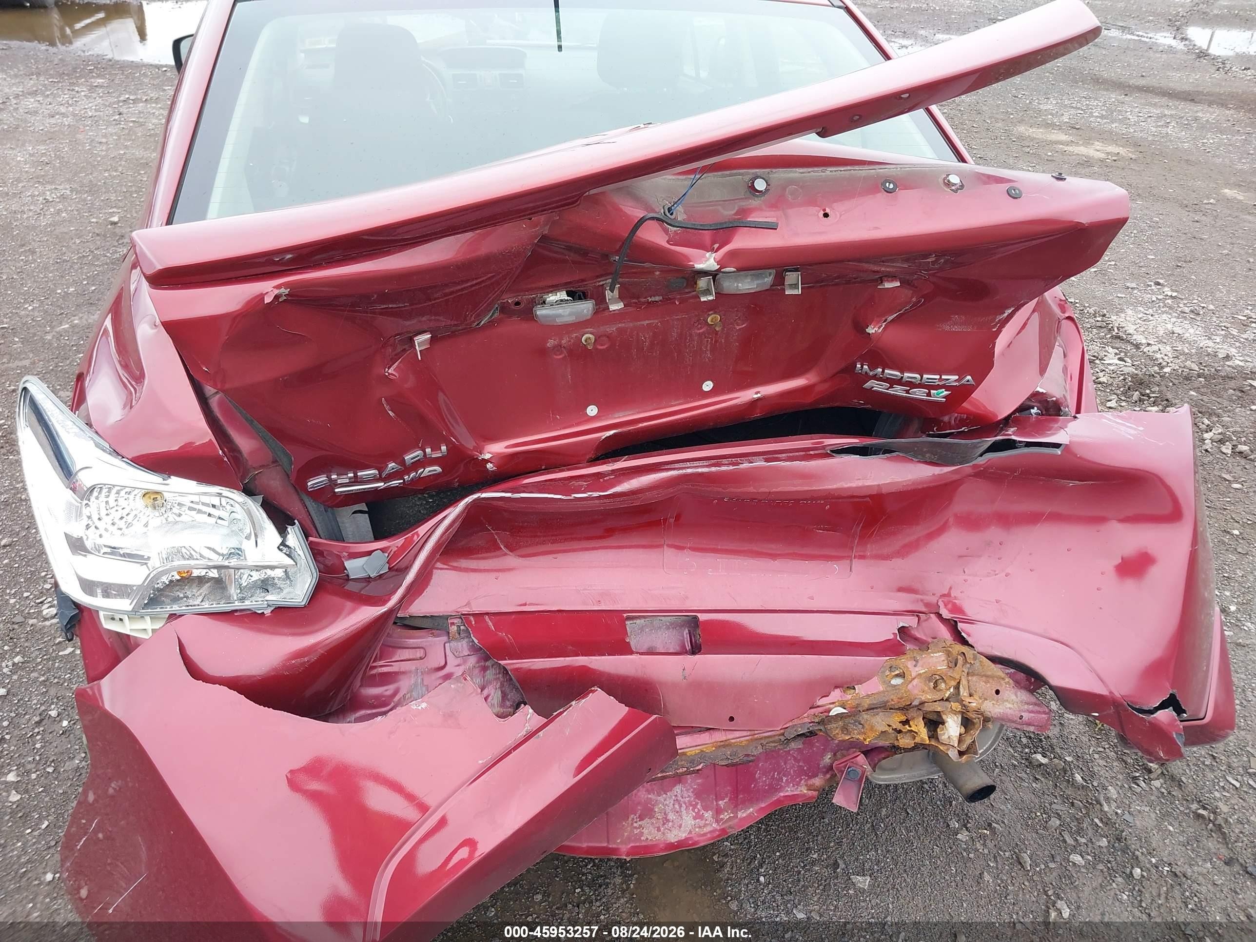 2013 Subaru Impreza 2.0i Premium Red vin: JF1GJAC65DG034522
