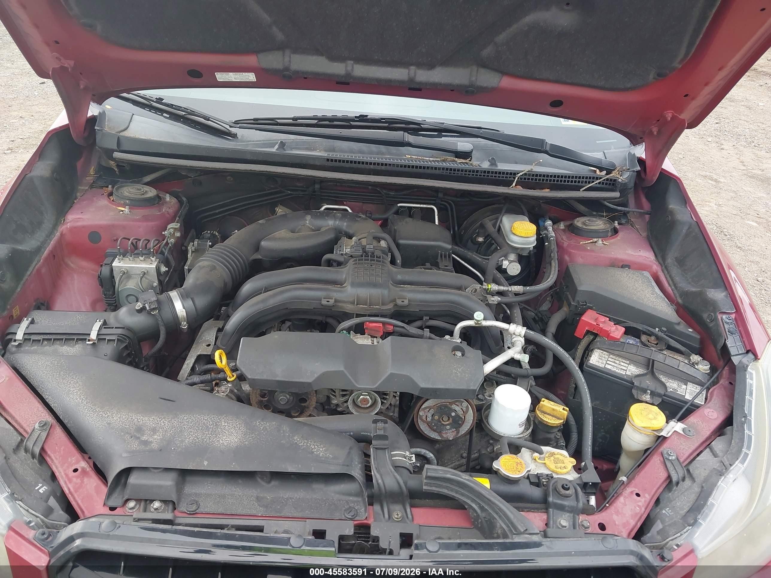 2013 Subaru Impreza 2.0i Premium Maroon vin: JF1GJAC65DH034725