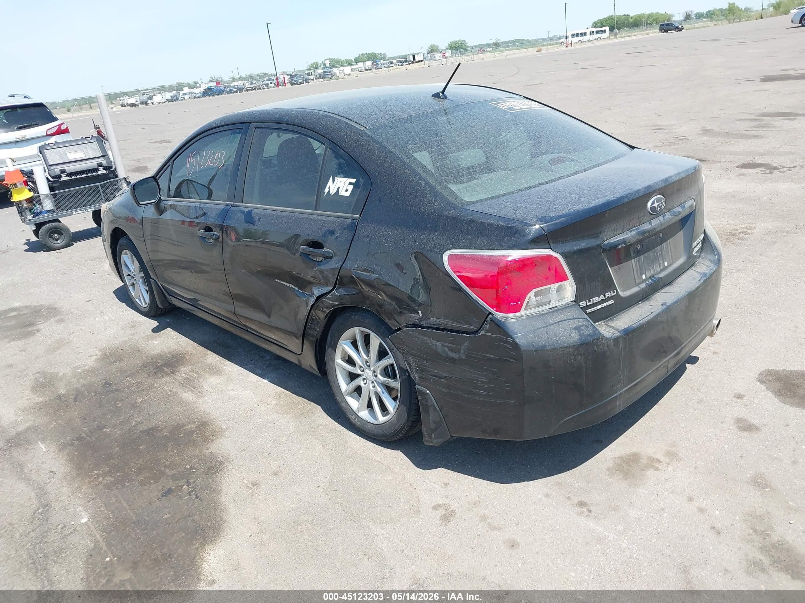 2014 Subaru Impreza 2.0i Premium Black vin: JF1GJAC65EH004190