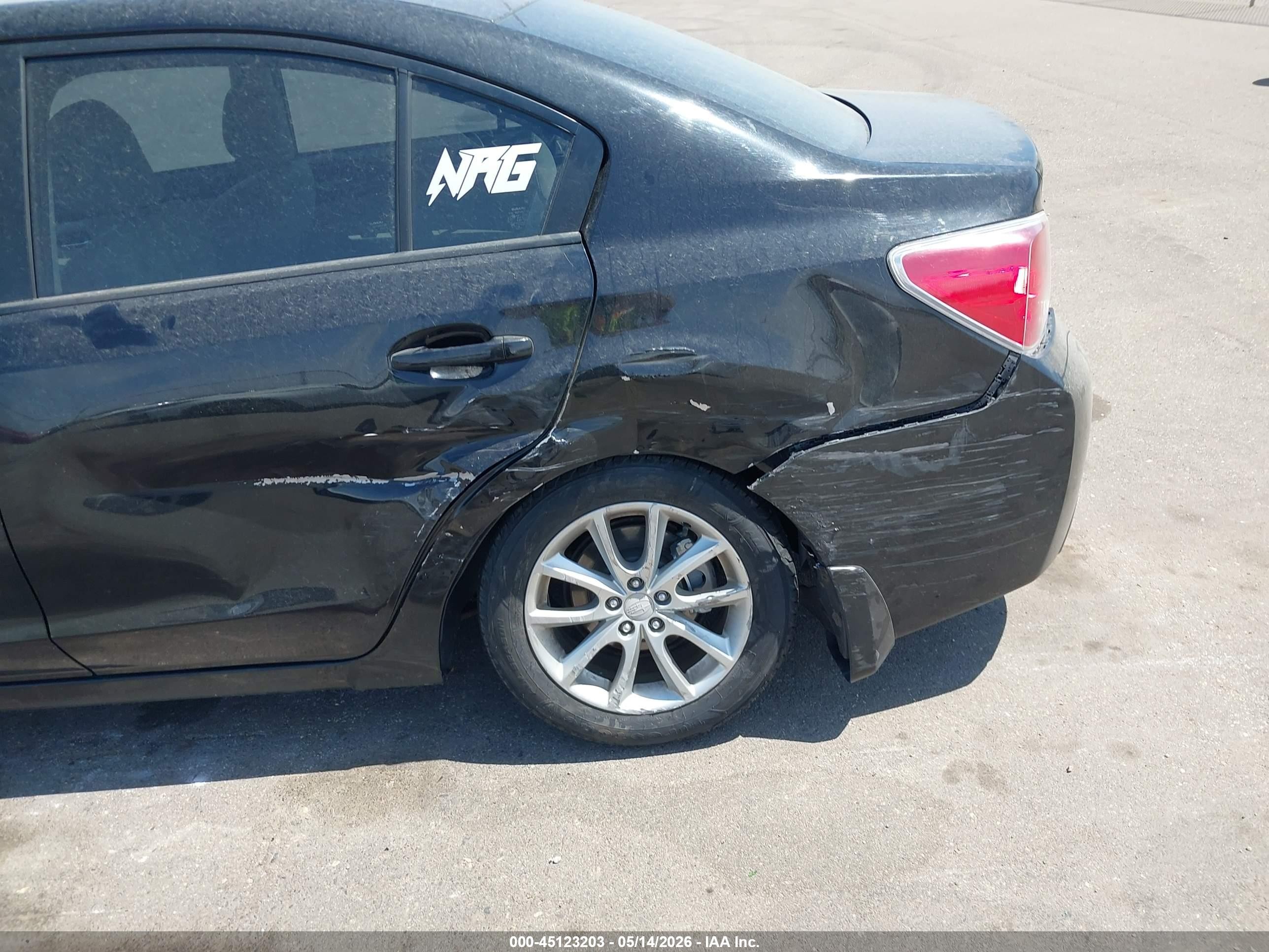 2014 Subaru Impreza 2.0i Premium Black vin: JF1GJAC65EH004190