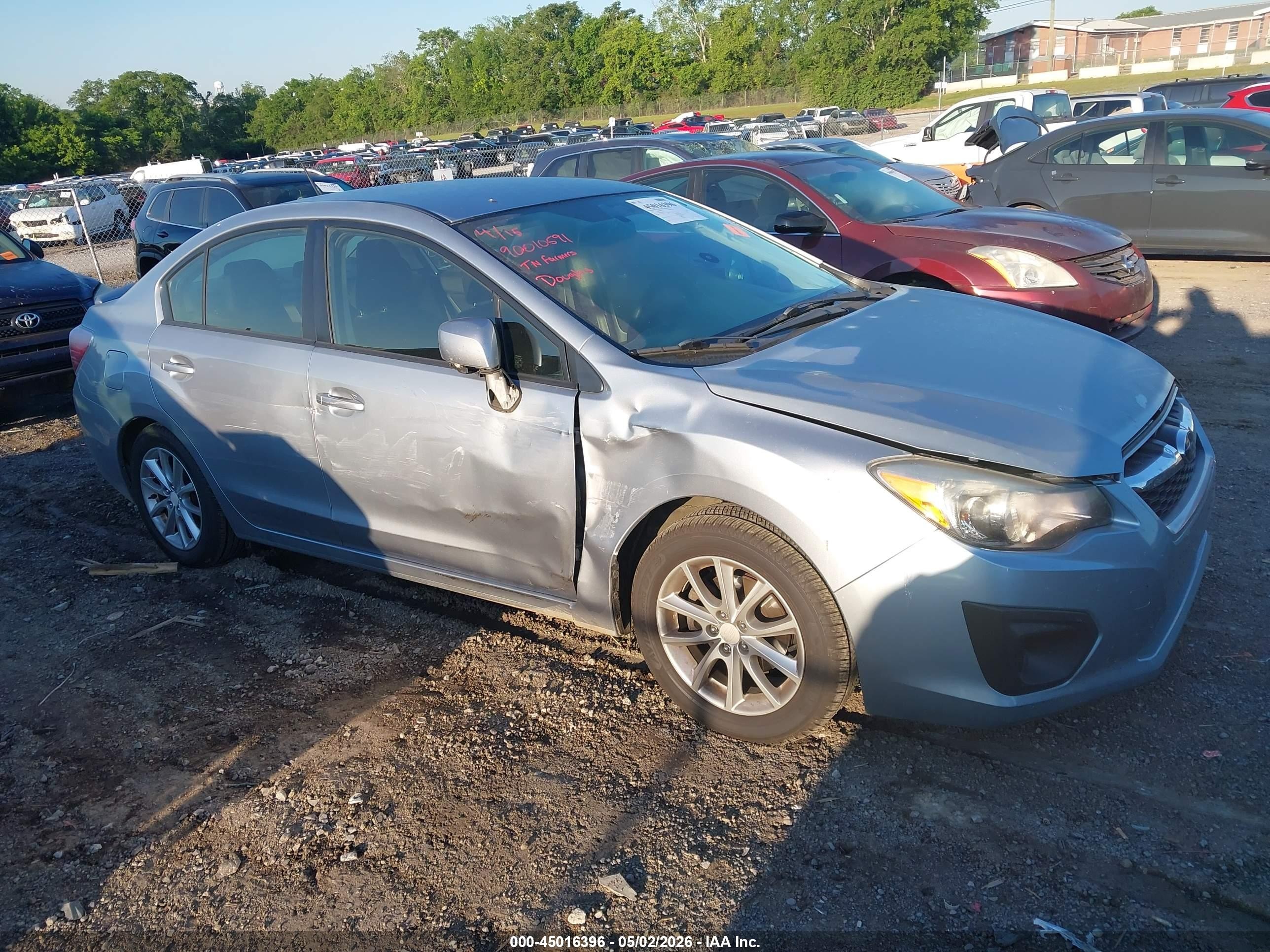 2014 Subaru Impreza 2.0i Premium Blue vin: JF1GJAC65EH007767