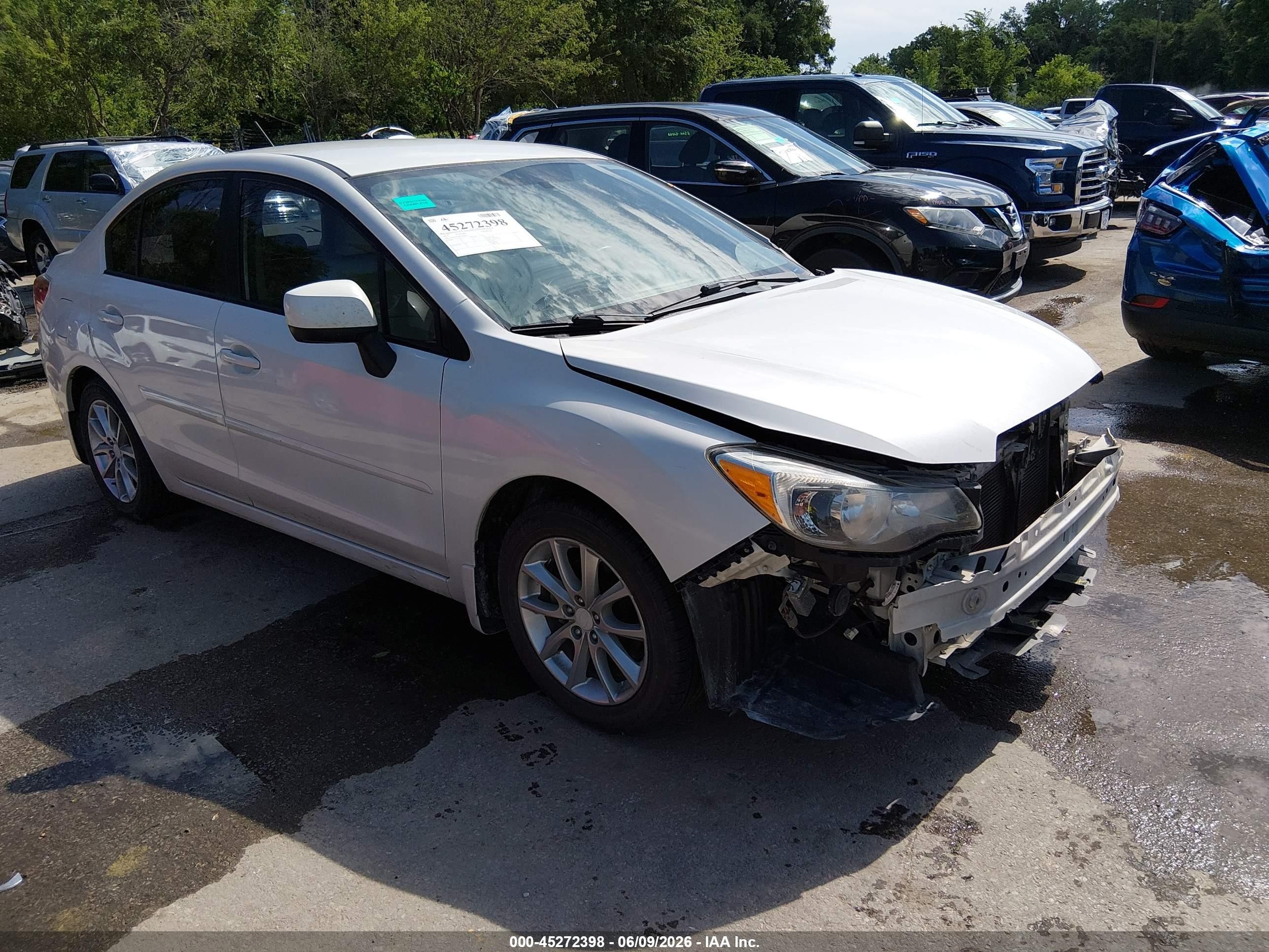 2012 Subaru Impreza 2.0i Premium White vin: JF1GJAC66CH009072