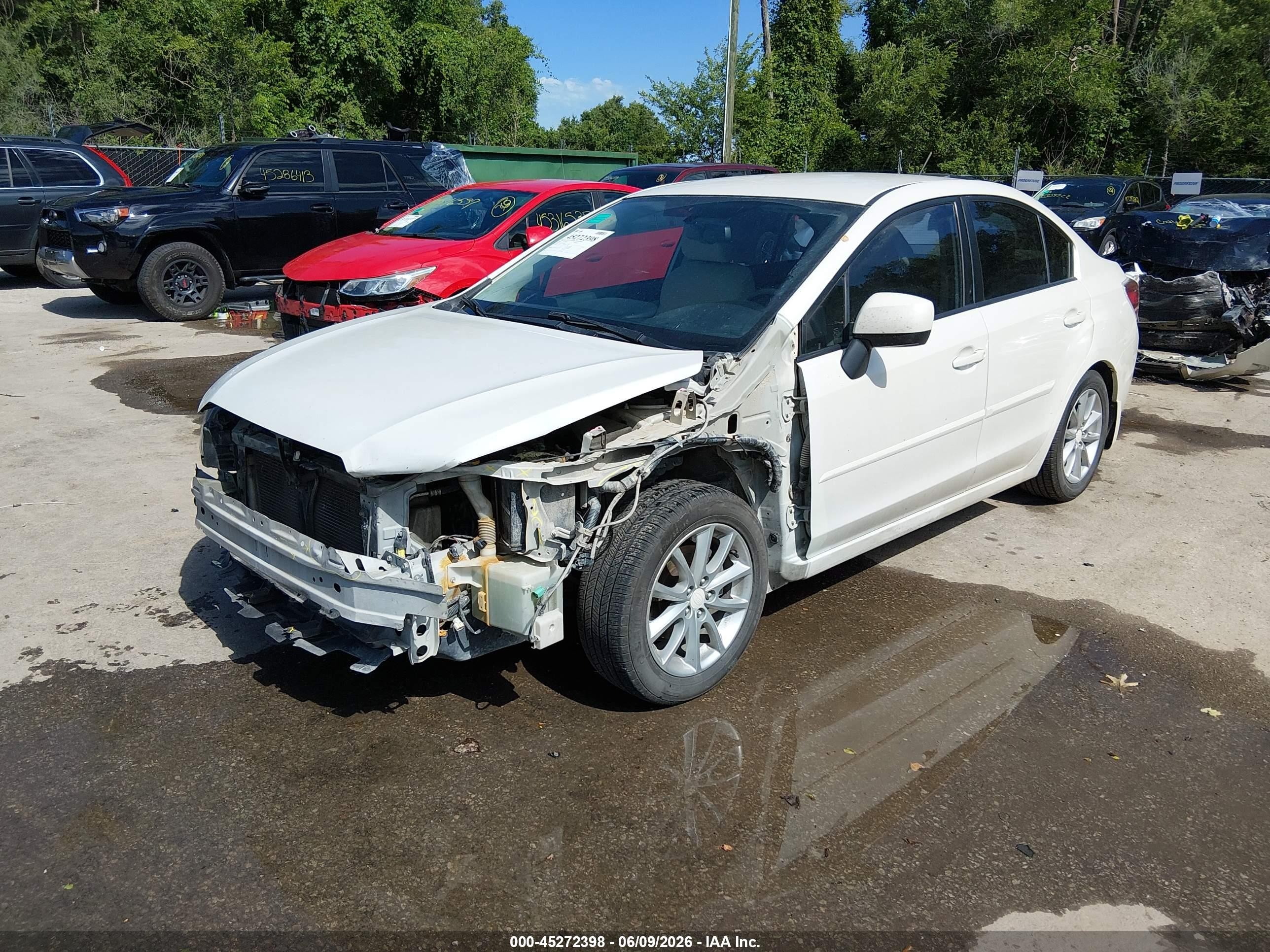 2012 Subaru Impreza 2.0i Premium White vin: JF1GJAC66CH009072