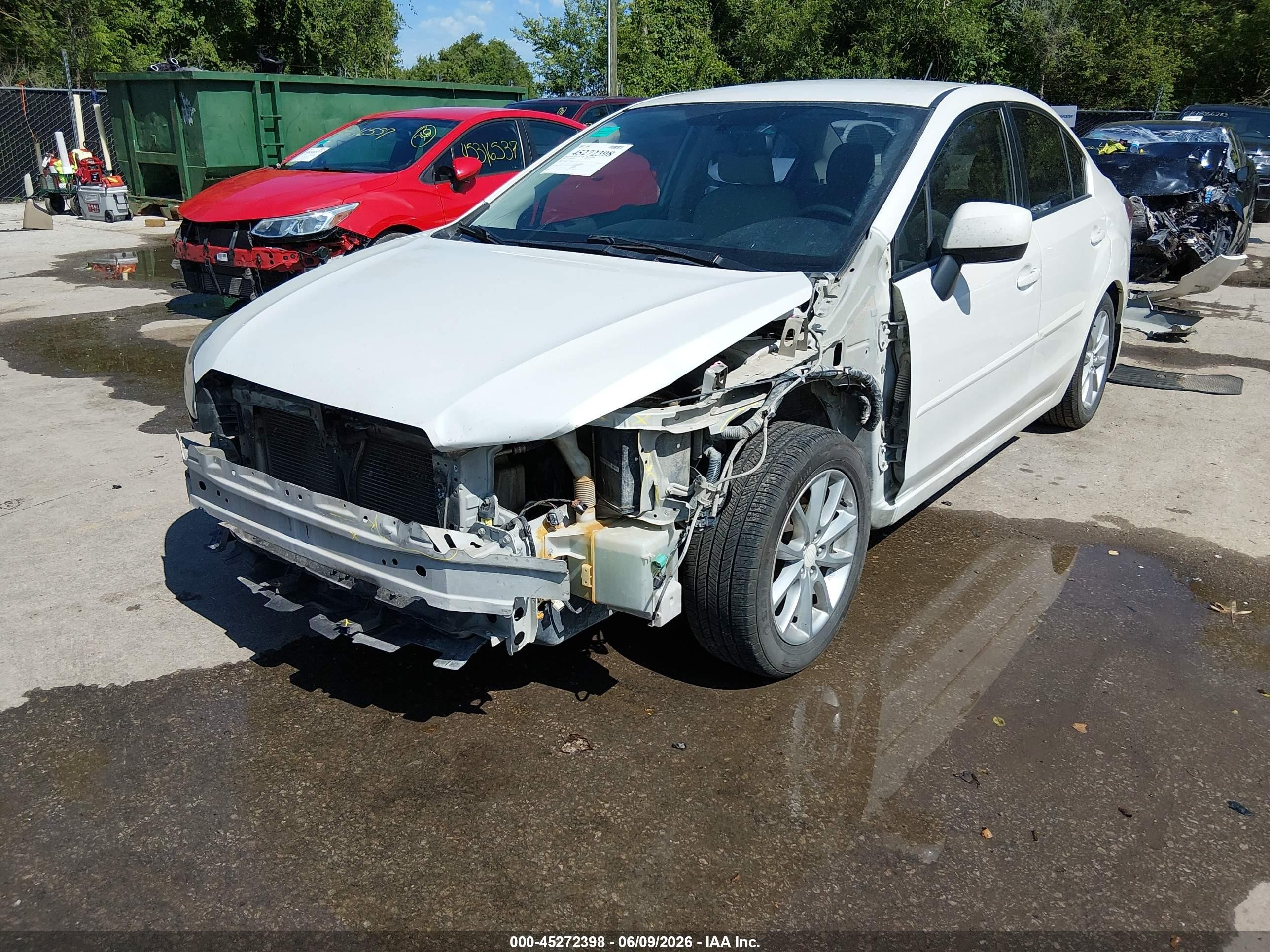 2012 Subaru Impreza 2.0i Premium White vin: JF1GJAC66CH009072