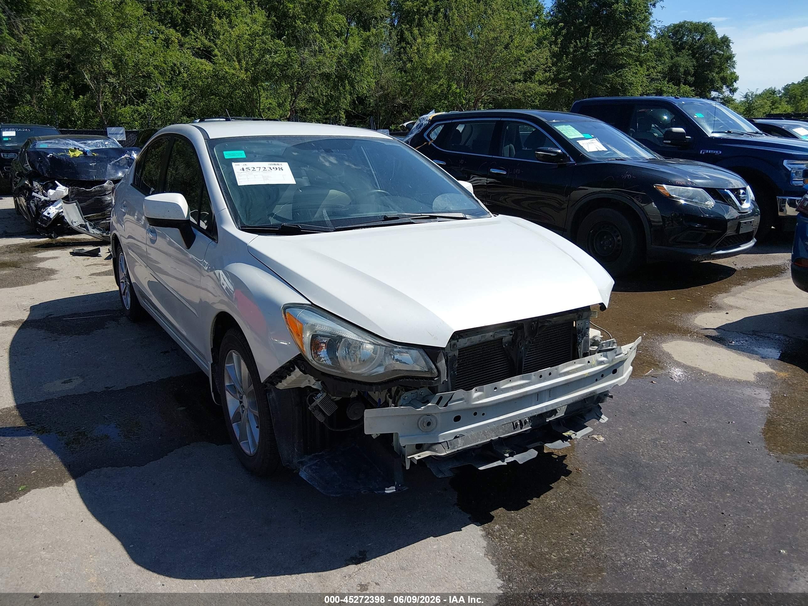 2012 Subaru Impreza 2.0i Premium White vin: JF1GJAC66CH009072