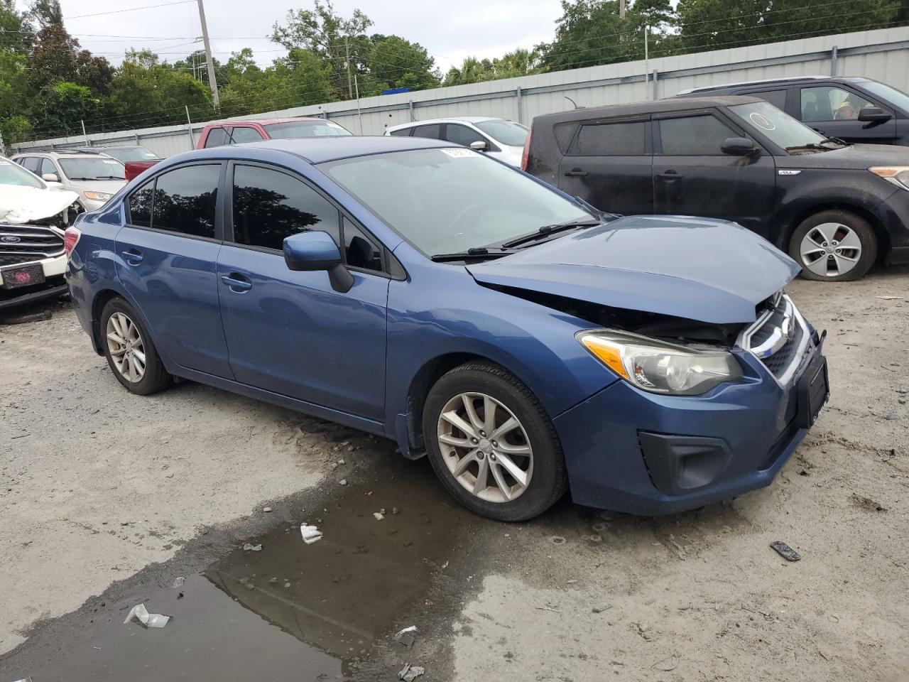 2013 Subaru Impreza Premium Blue vin: JF1GJAC66DH023121
