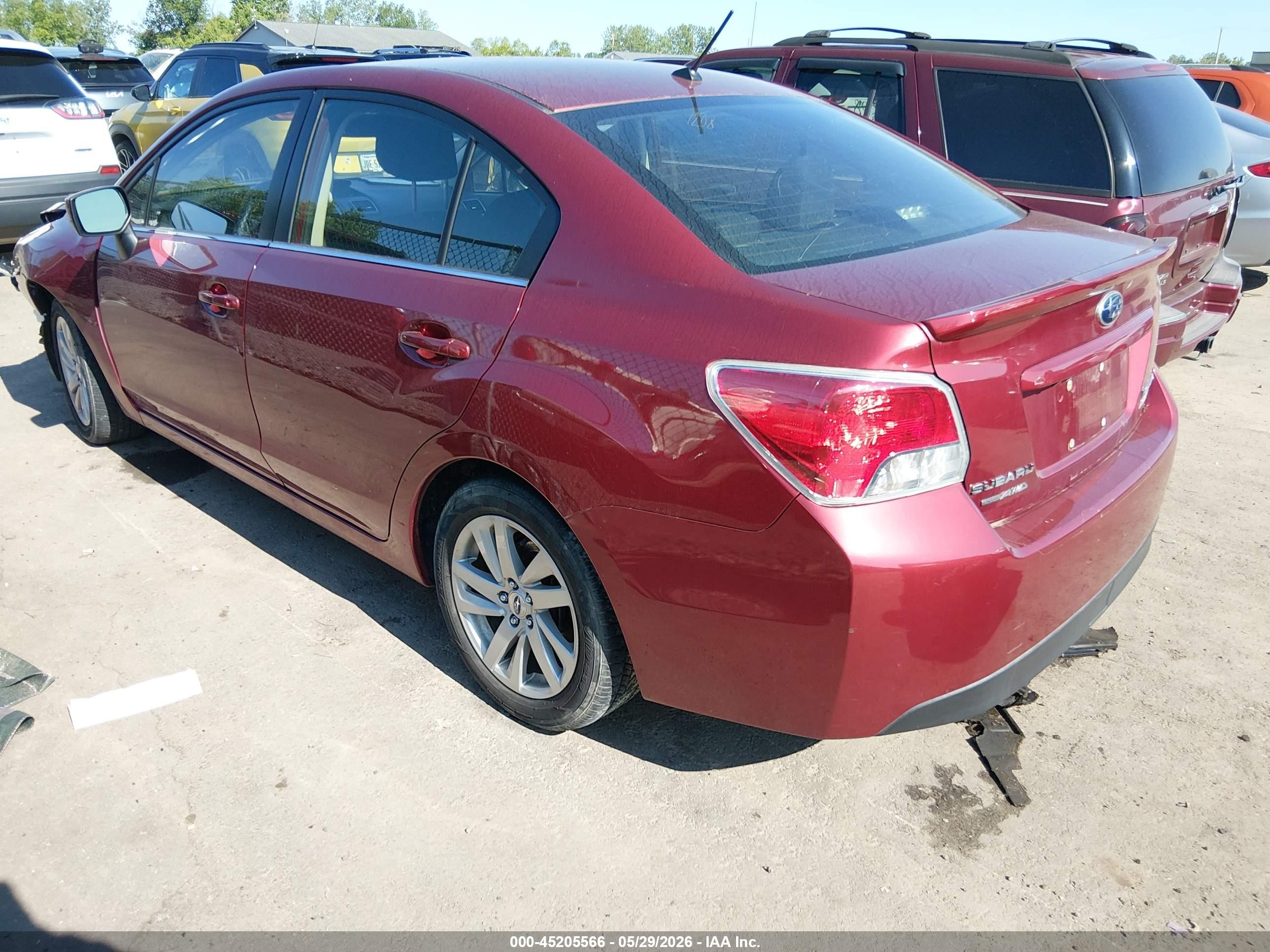 2015 Subaru Impreza 2.0i Premium Красный vin: JF1GJAC66FH020819