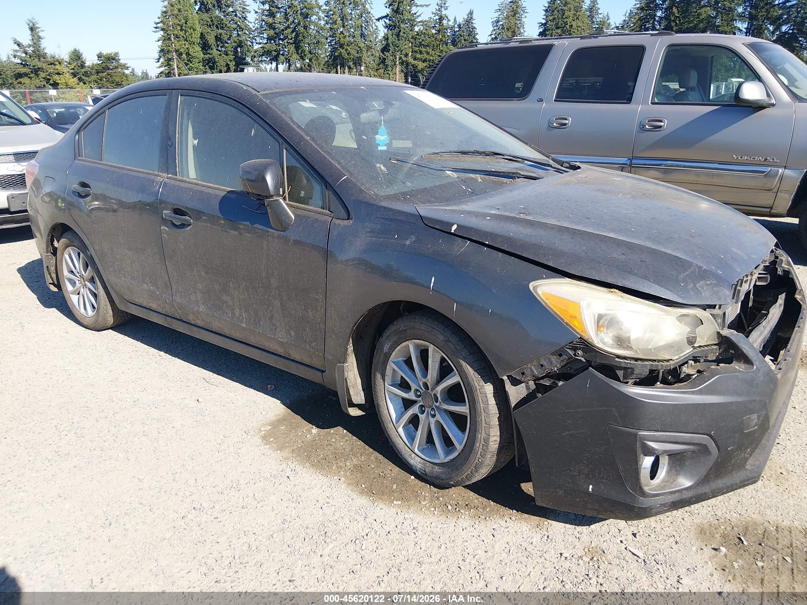 2012 Subaru Impreza 2.0i Premium Black vin: JF1GJAC67CH007945