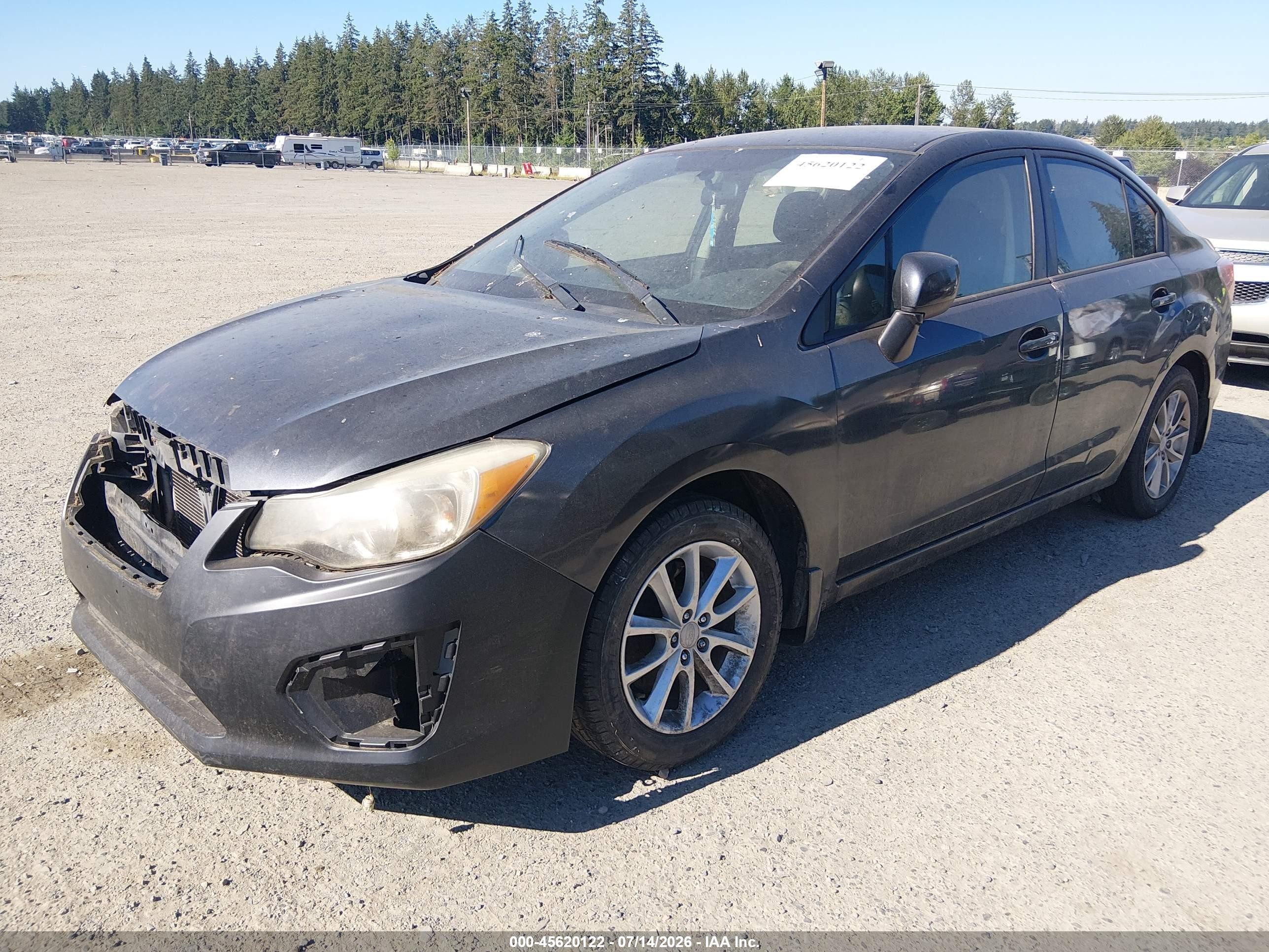 2012 Subaru Impreza 2.0i Premium Черный vin: JF1GJAC67CH007945