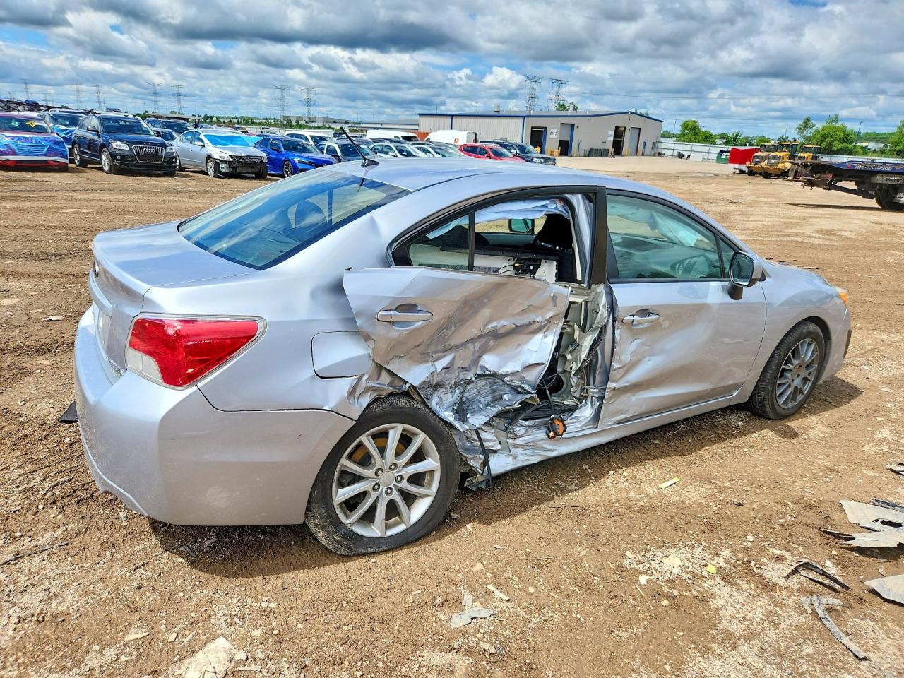 2012 Subaru Impreza Premium Серебряный vin: JF1GJAC68CH013351