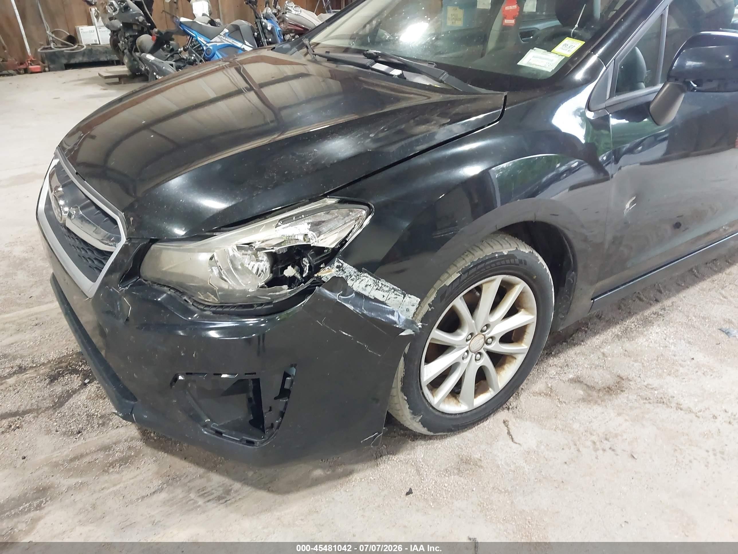 2012 Subaru Impreza 2.0i Premium Black vin: JF1GJAC68CH021773
