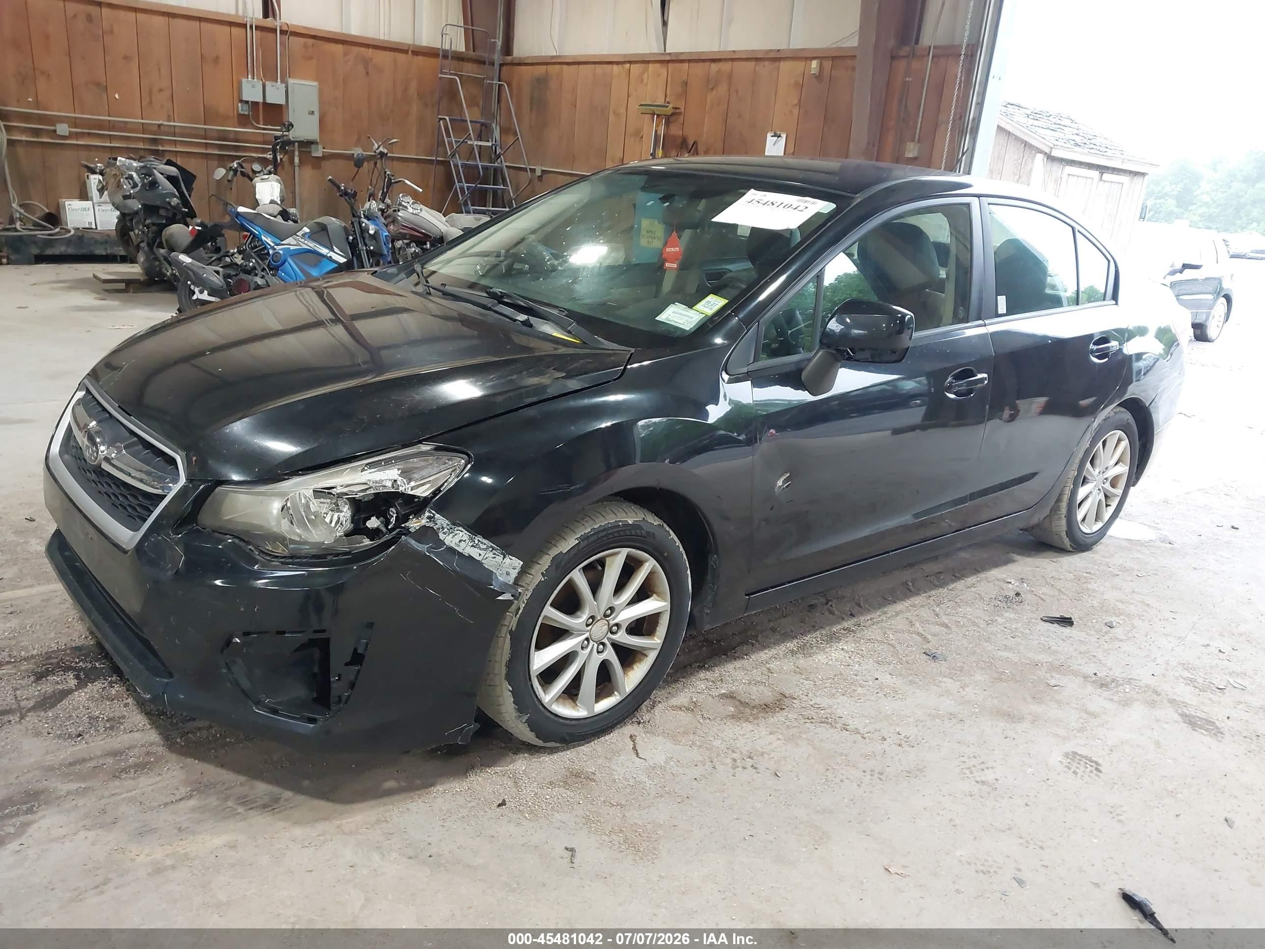2012 Subaru Impreza 2.0i Premium Black vin: JF1GJAC68CH021773