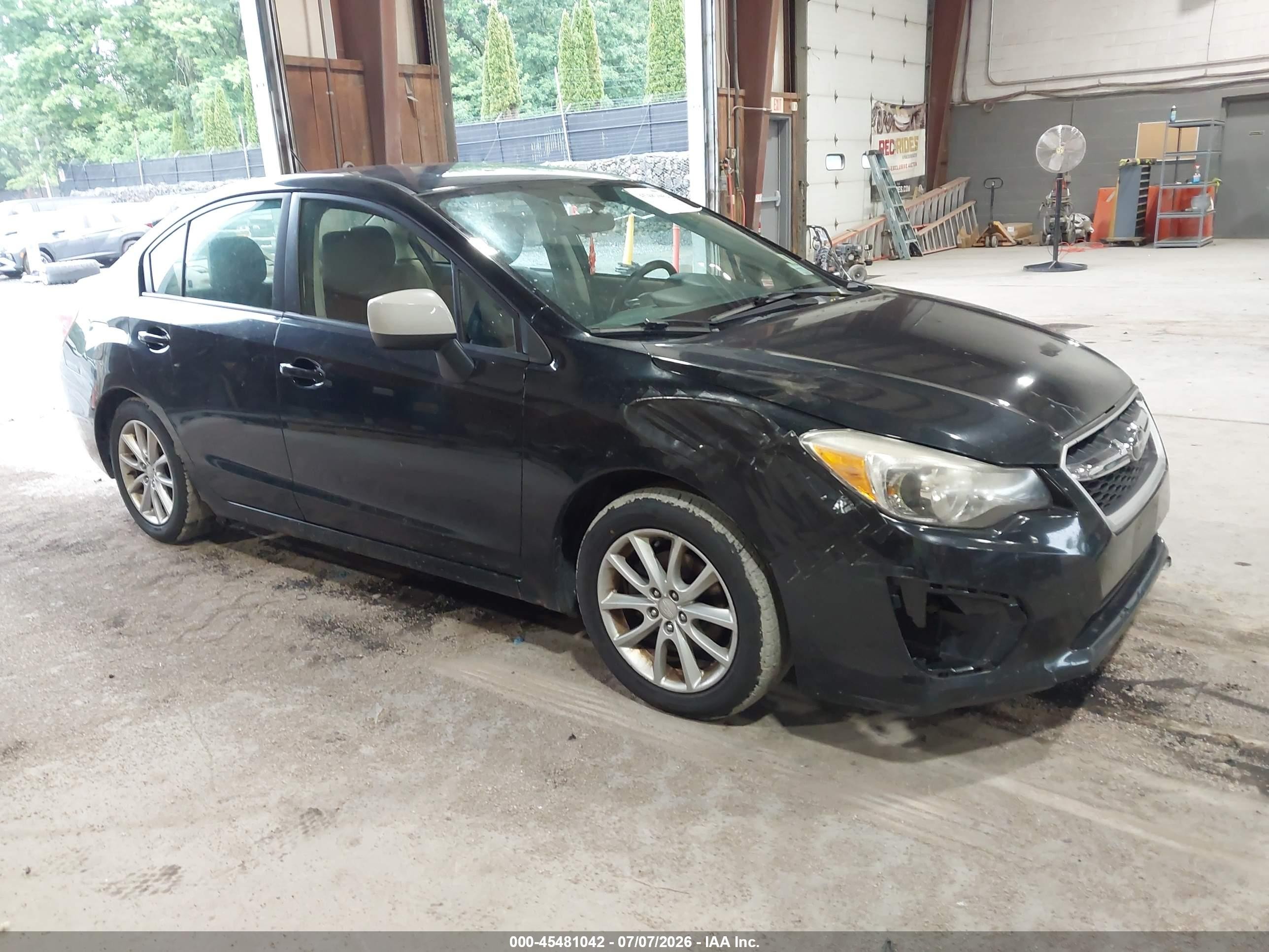2012 Subaru Impreza 2.0i Premium Black vin: JF1GJAC68CH021773
