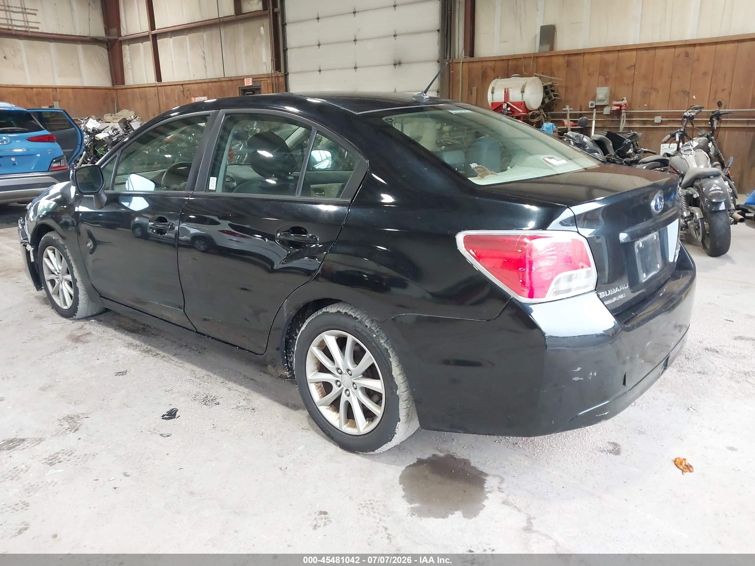 2012 Subaru Impreza 2.0i Premium Black vin: JF1GJAC68CH021773