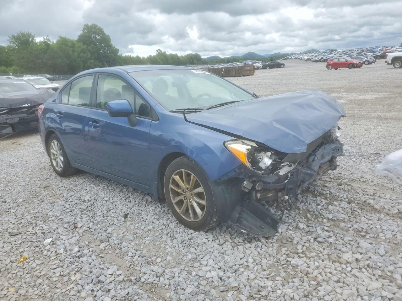 2013 Subaru Impreza Premium Blue vin: JF1GJAC68DH014047