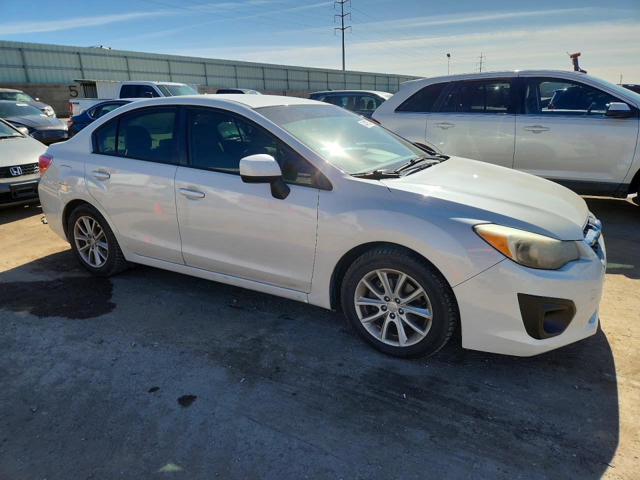 2013 Subaru Impreza Premium White vin: JF1GJAC68DH036131