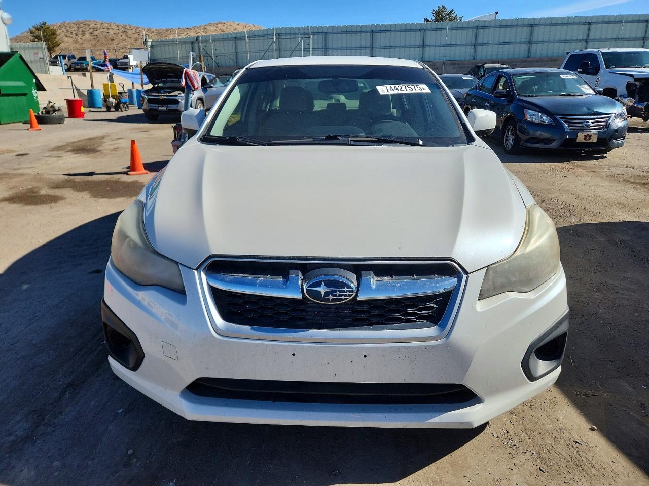 2013 Subaru Impreza Premium White vin: JF1GJAC68DH036131