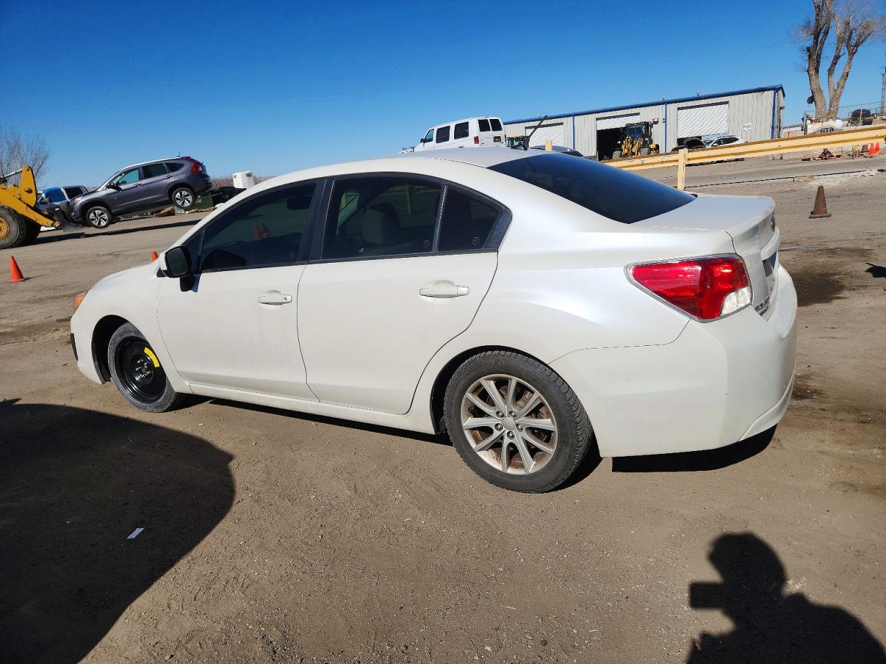 2013 Subaru Impreza Premium White vin: JF1GJAC68DH036131