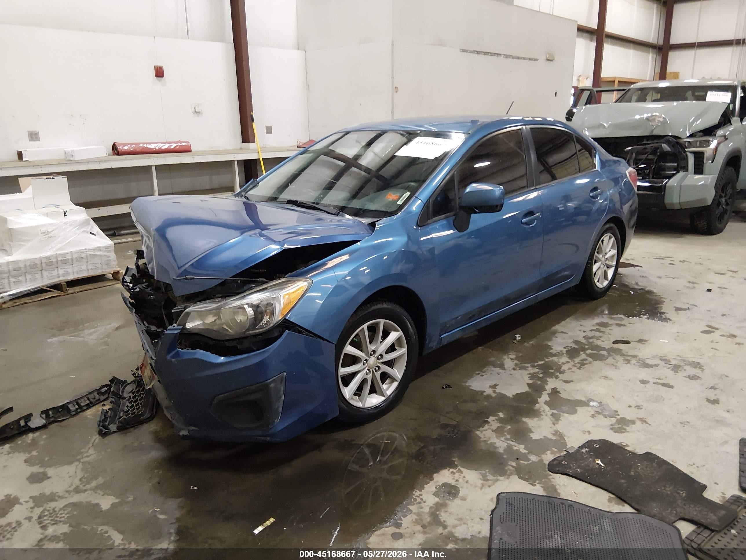 2014 Subaru Impreza 2.0i Premium Blue vin: JF1GJAC68EG016789