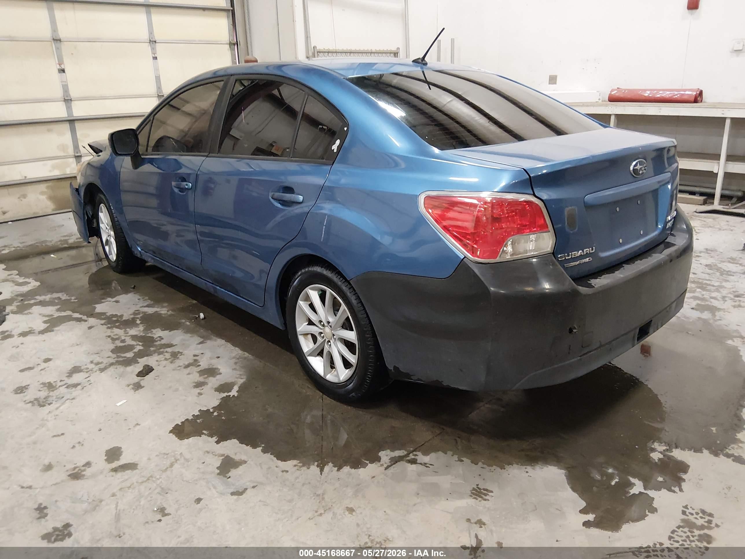 2014 Subaru Impreza 2.0i Premium Blue vin: JF1GJAC68EG016789