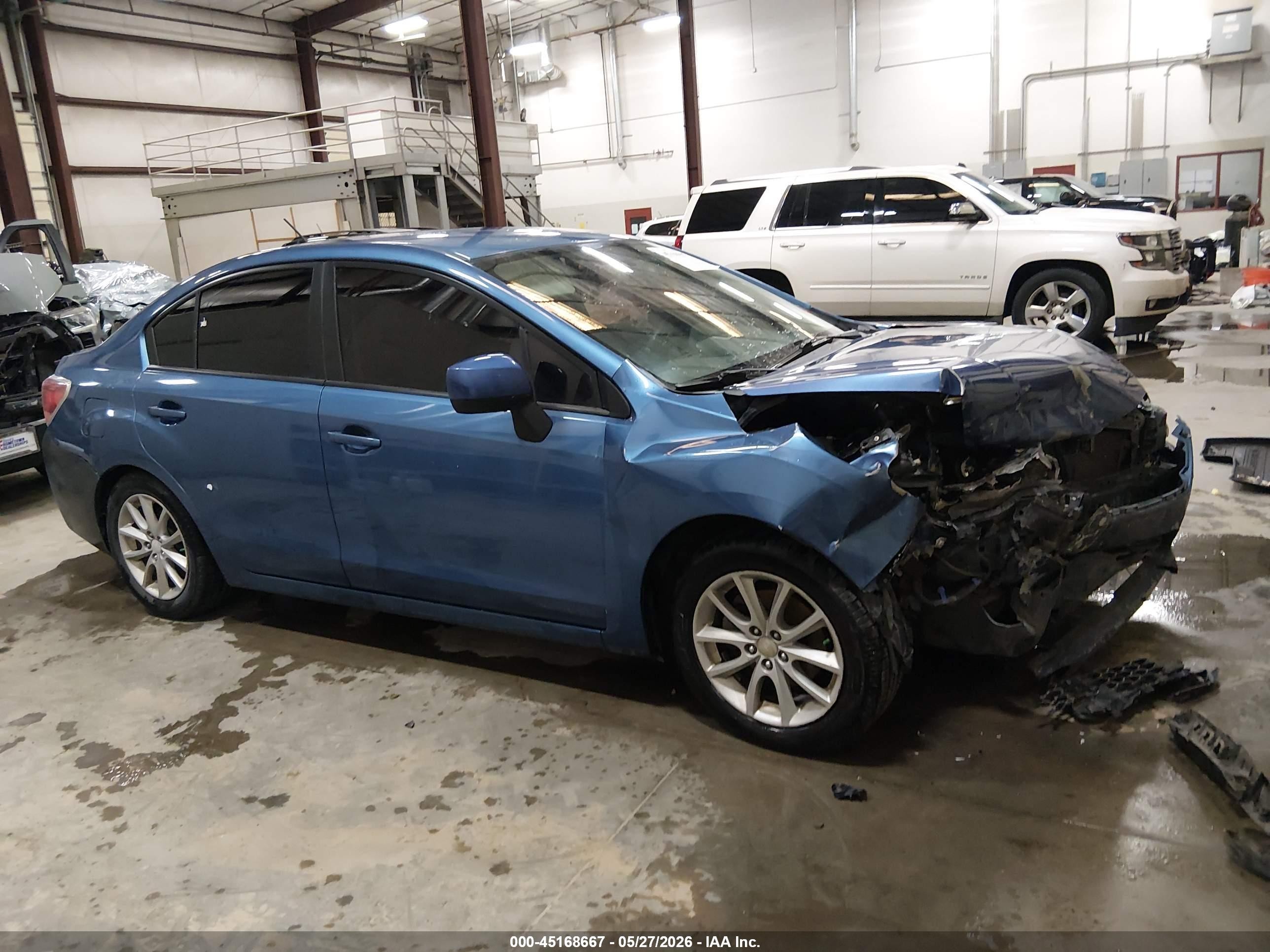2014 Subaru Impreza 2.0i Premium Blue vin: JF1GJAC68EG016789
