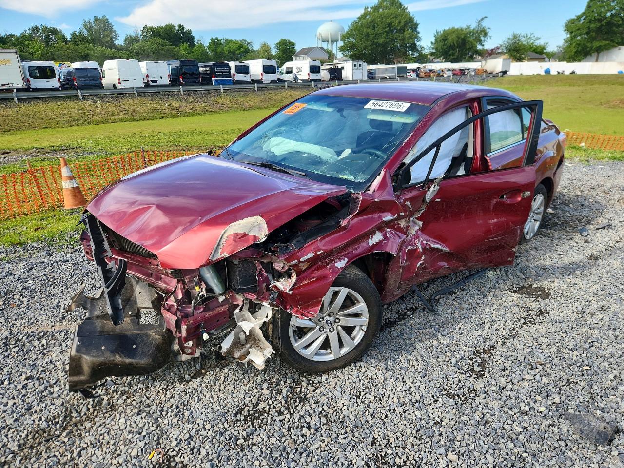 2015 Subaru Impreza Premium Maroon vin: JF1GJAC68FH015752