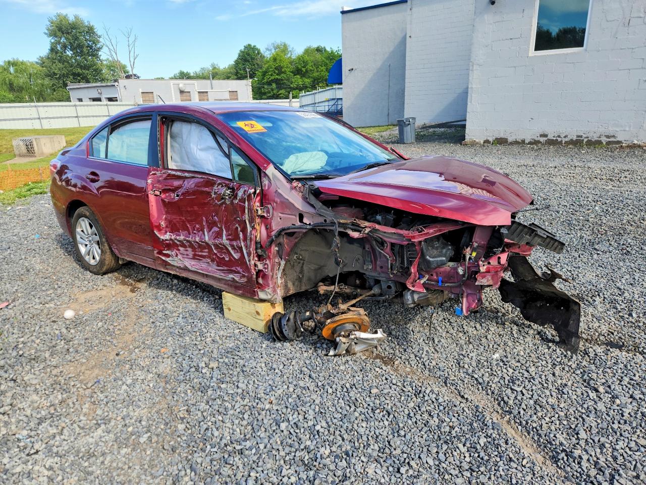 2015 Subaru Impreza Premium Maroon vin: JF1GJAC68FH015752