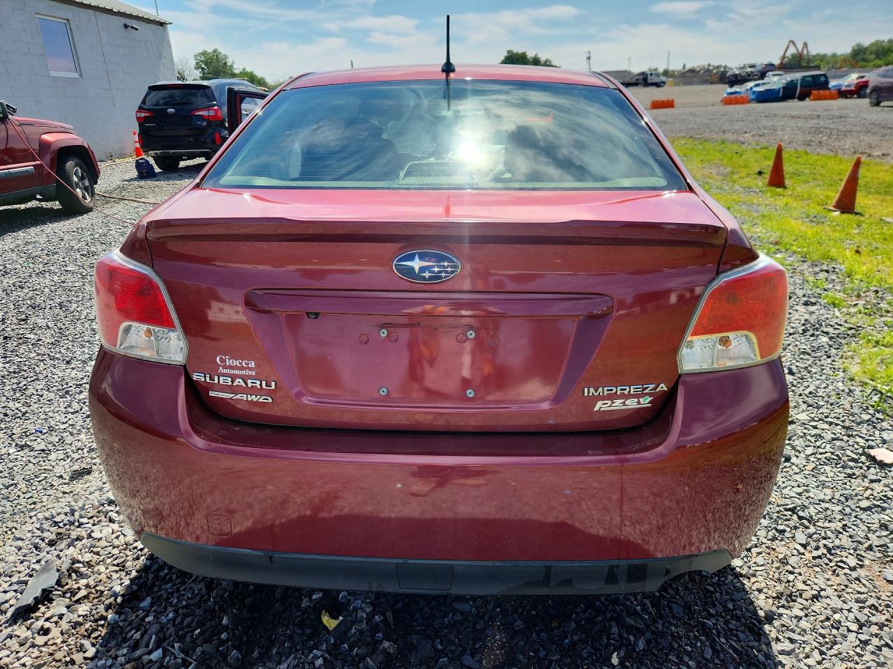 2015 Subaru Impreza Premium Maroon vin: JF1GJAC68FH015752
