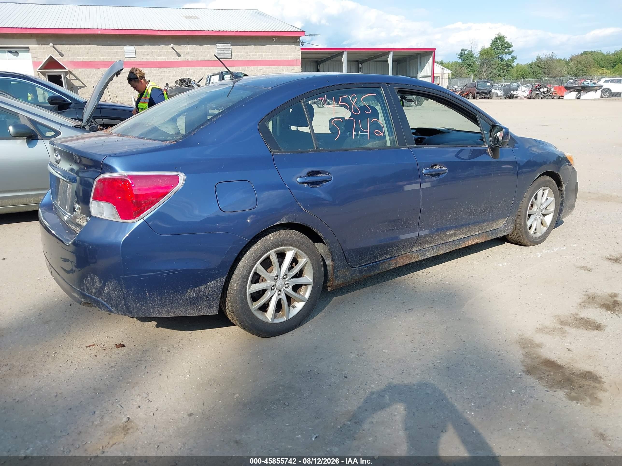 2012 Subaru Impreza 2.0i Premium Синий vin: JF1GJAC69CH019319